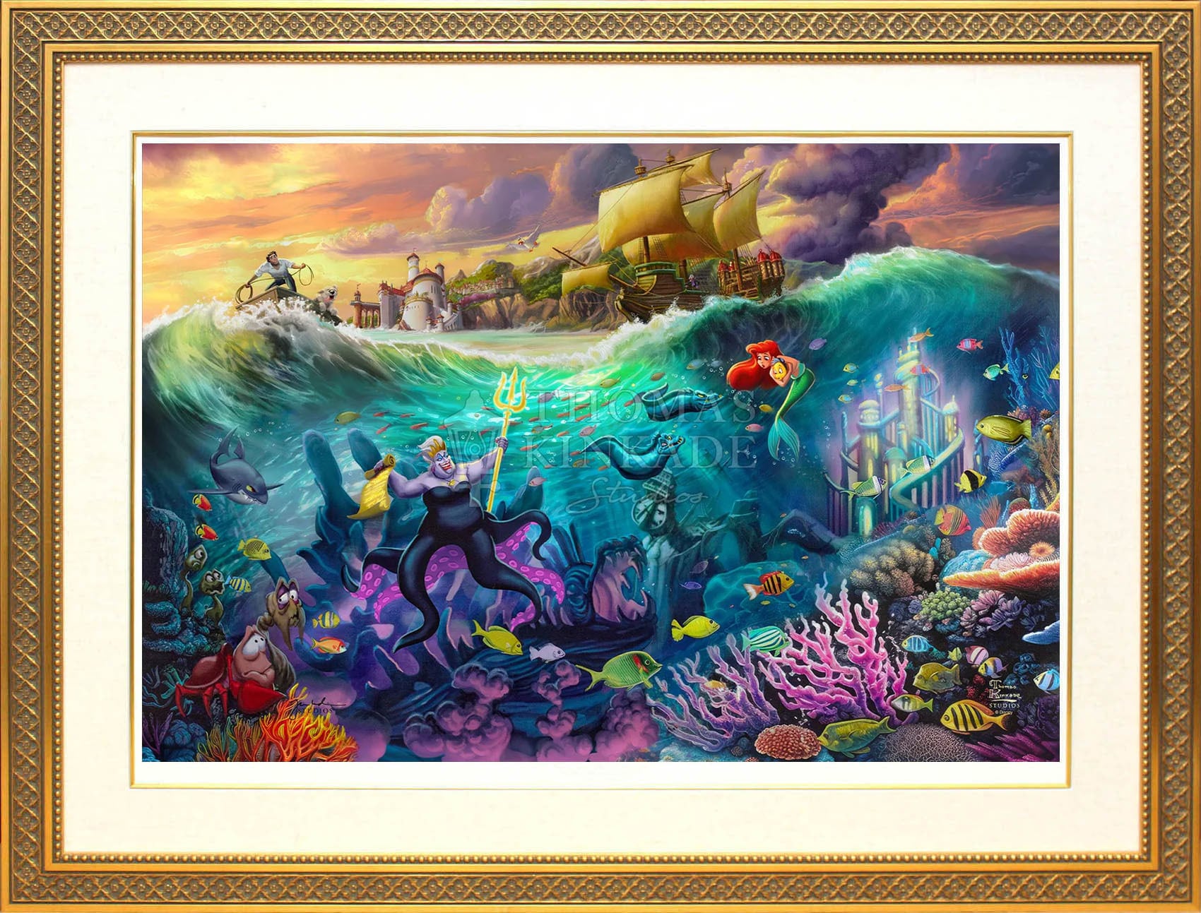 ディズニー絵画「リトル マーメイド/アースラ」作品証明書 展示用