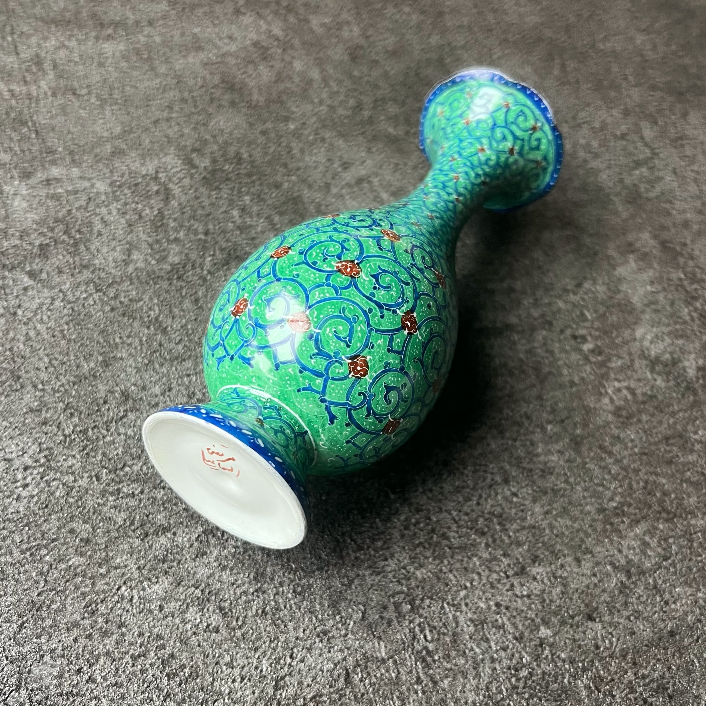 ペルシャの飾り壺（ミーナーカーリー）フラワーベース 花瓶 15cm