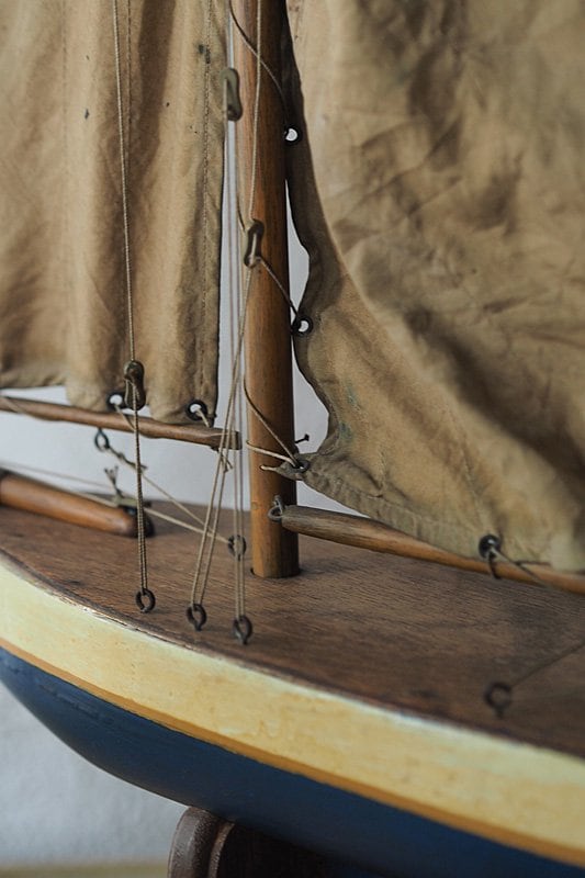 風を受けポンドヨット-antique pound yacht | アンティーク