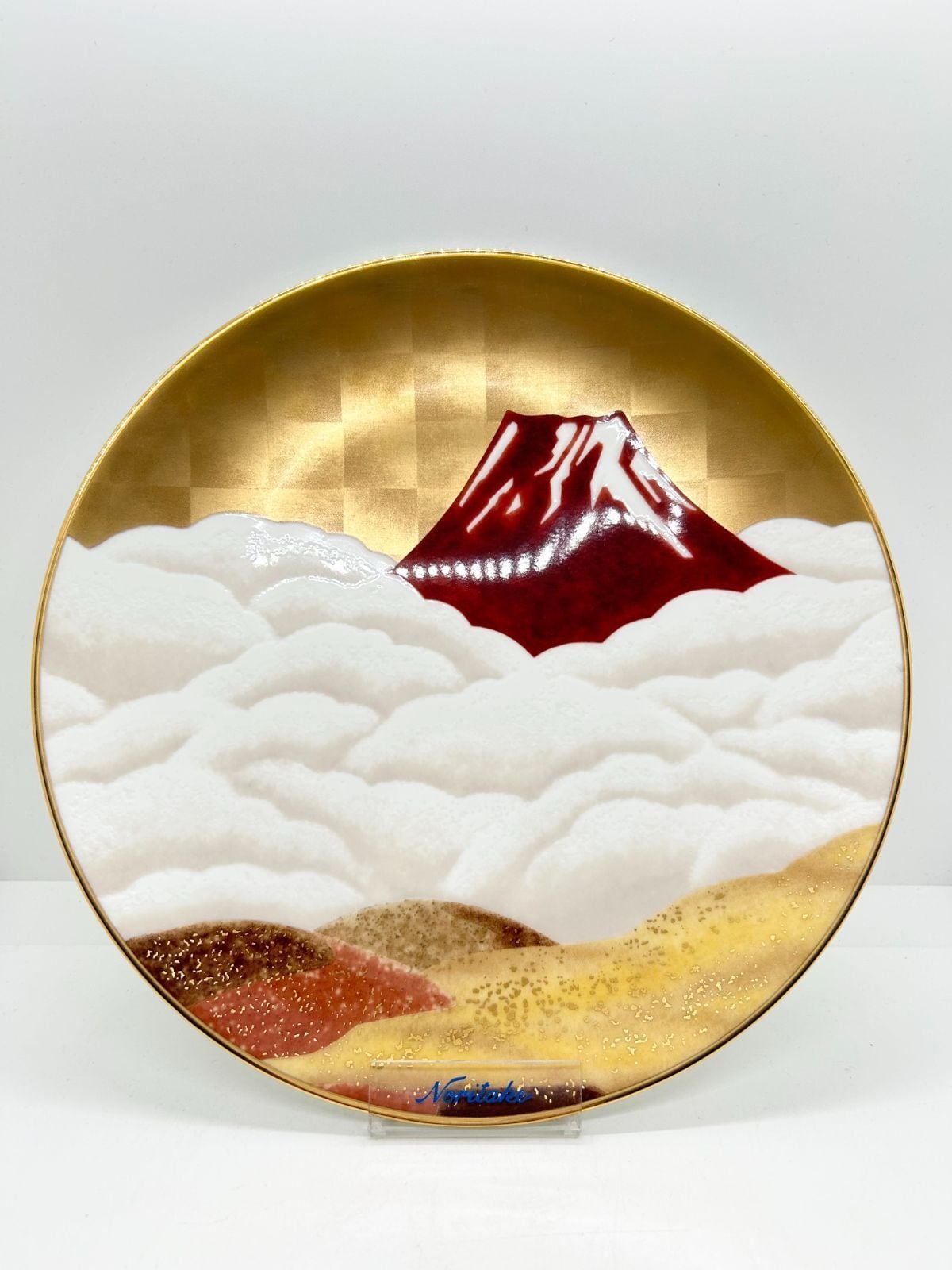 インテリア】ノリタケ 富士山 27cm額皿 | 若林陶器