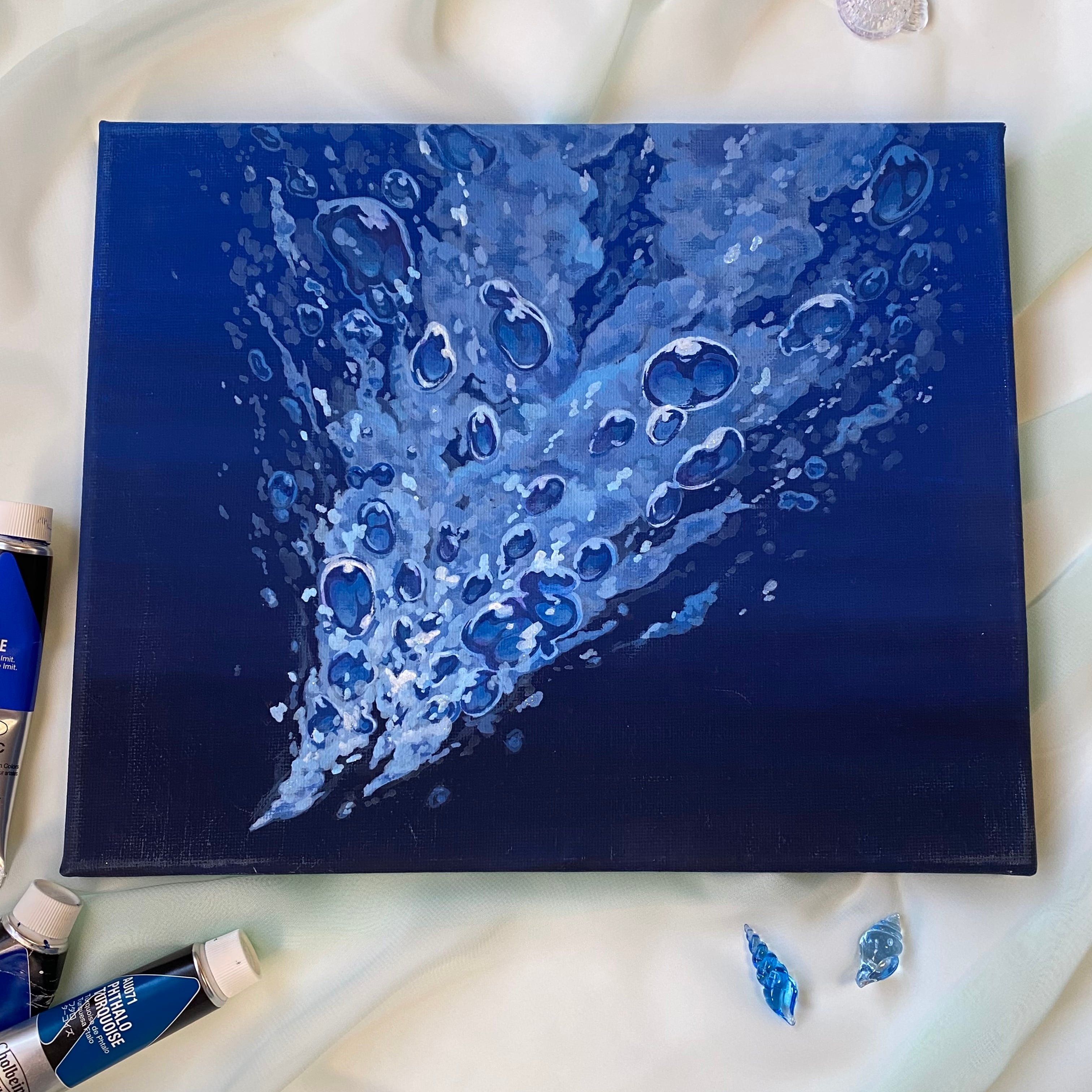 水 アクリル画 原画② | 時煌屋