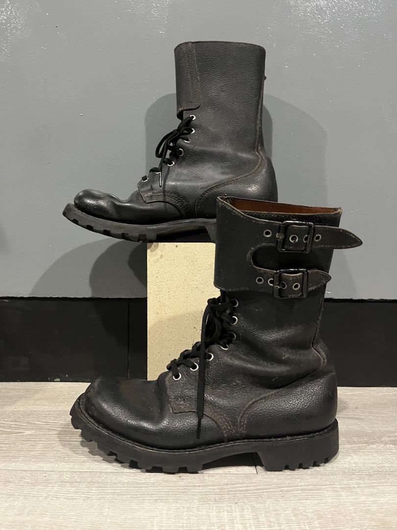 フランス軍 90s コンバットブーツ バックル 黒 MARBOT社 フランス製