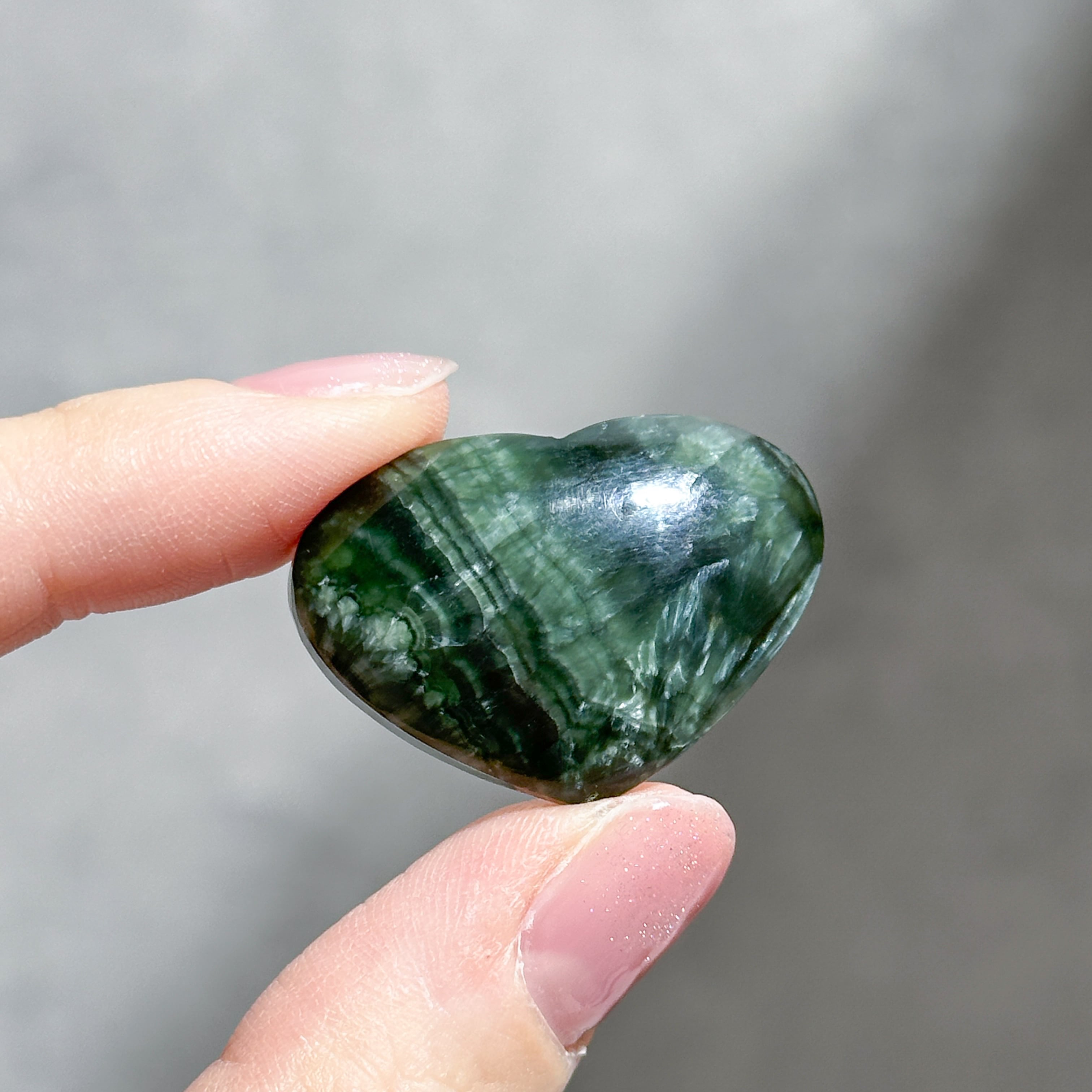 セラフィナイト ハート11◇ Seraphinite ◇天然石・鉱物