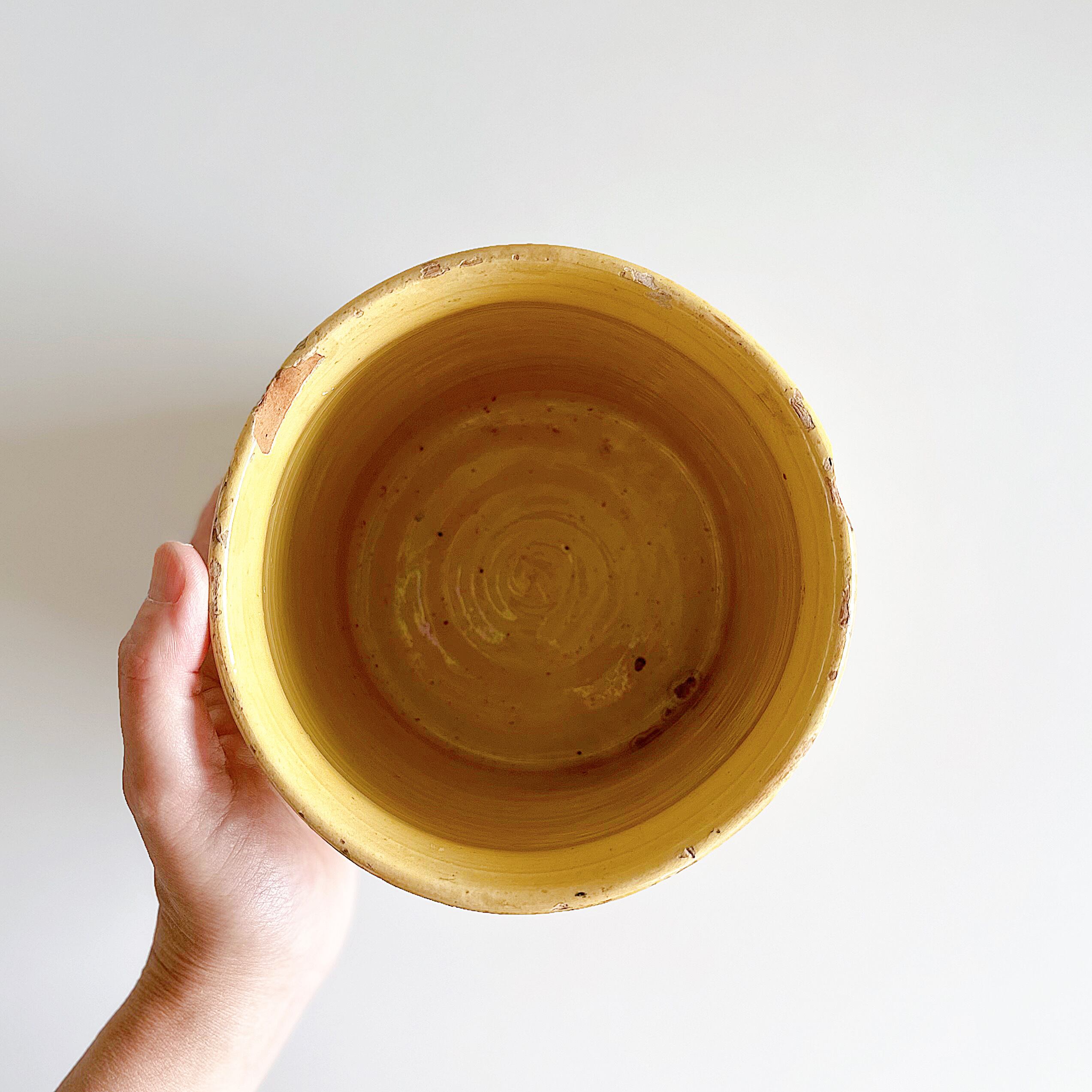 南仏陶器 黄釉 コンフィポット（フランス） | ぽわにえ・だむーる