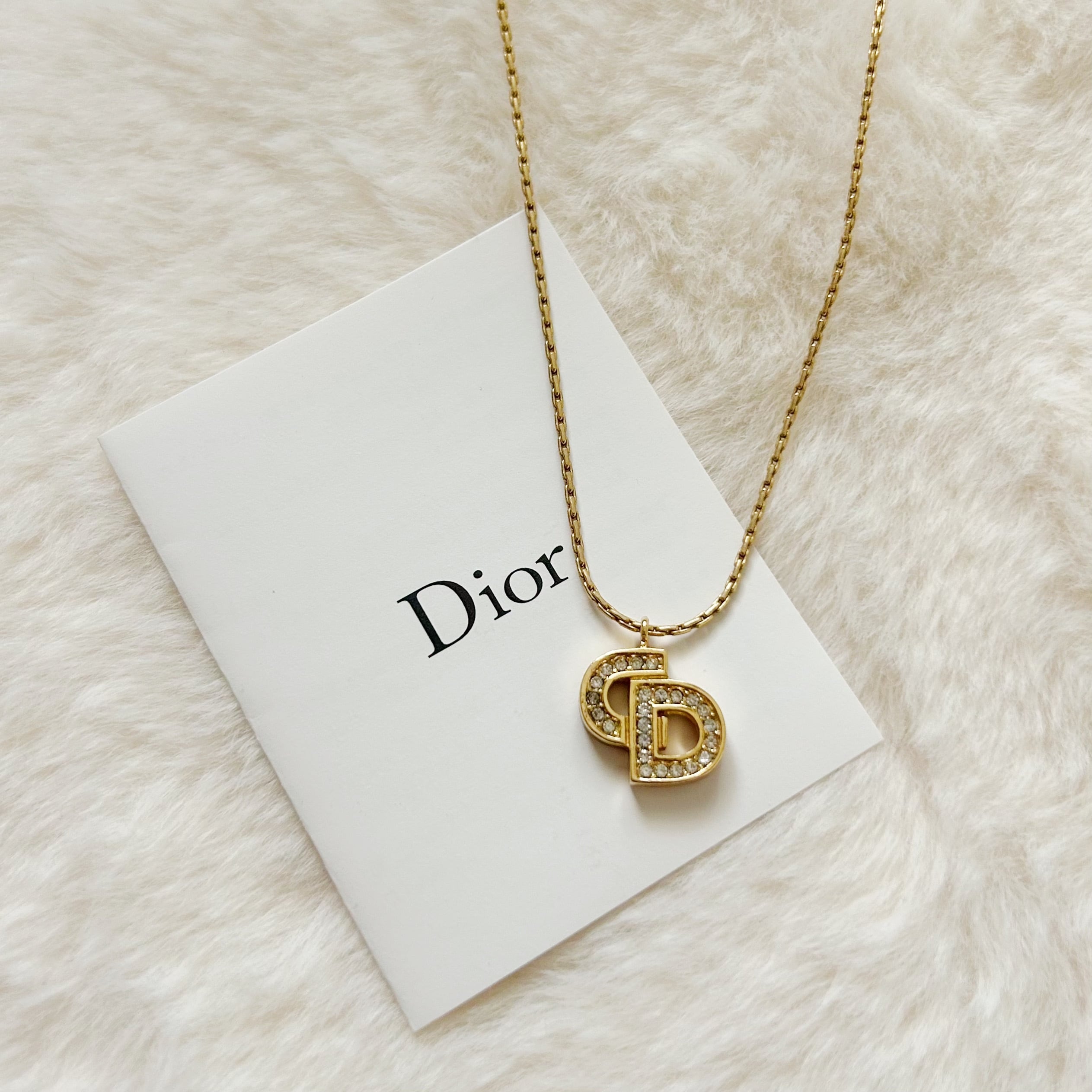 N6296】Christian Dior circle logo necklace/クリスチャンディオール