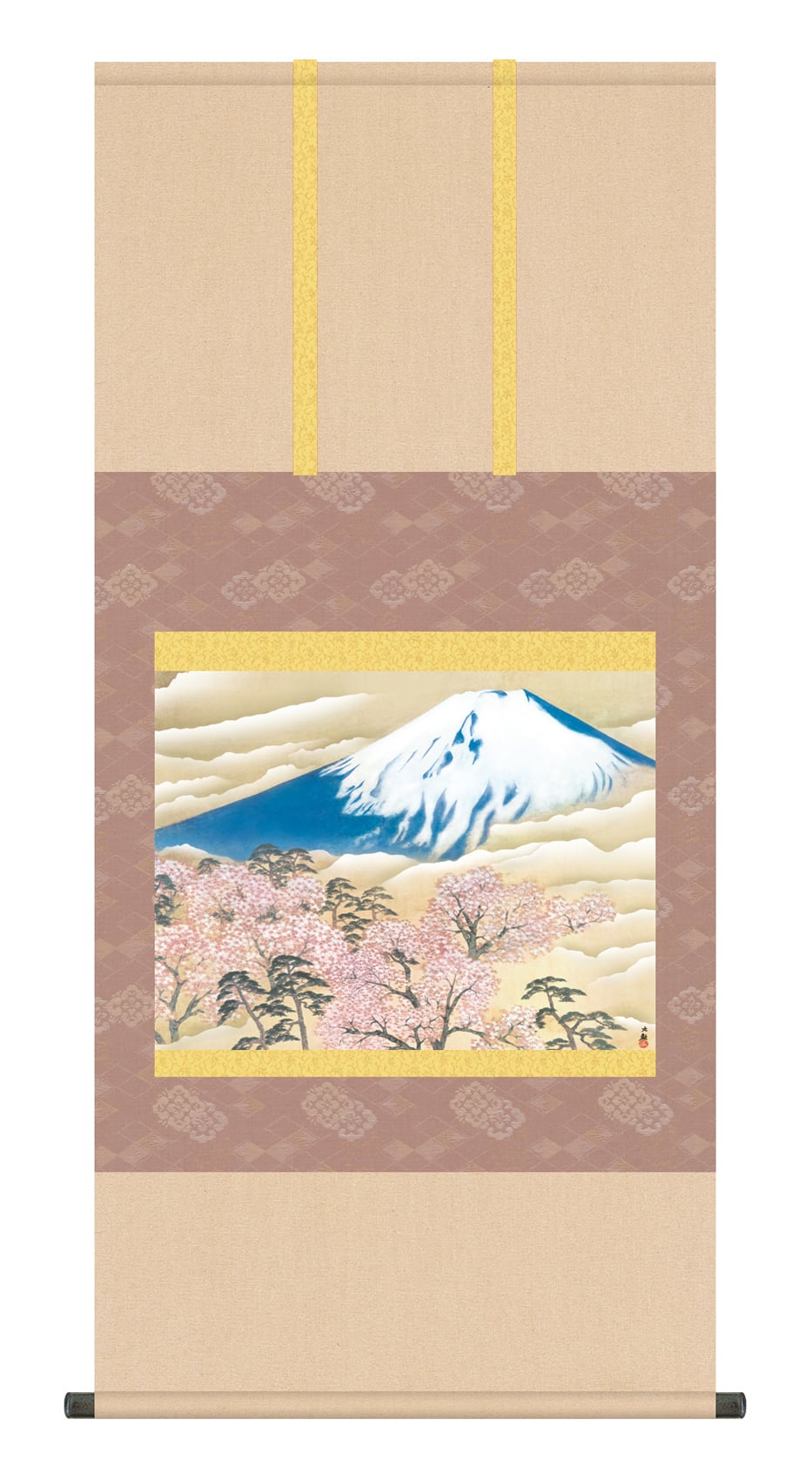 横山大観「蓬莱山」掛軸 掛け軸 高精彩巧芸画 プレゼント ギフト 日本
