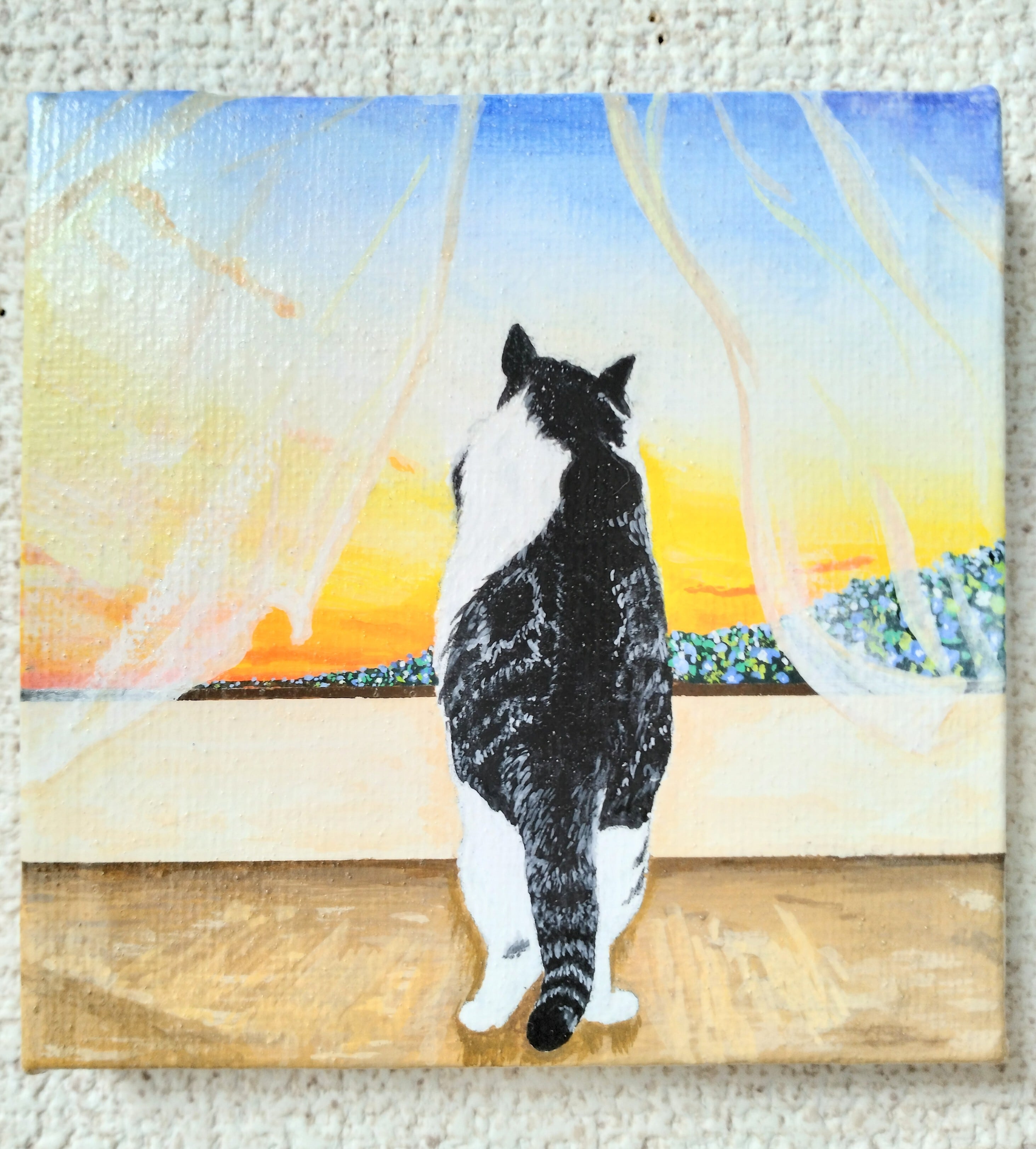 ご予約品 【猫の絵】 絵画 イラスト アクリル画 キャンバスアート