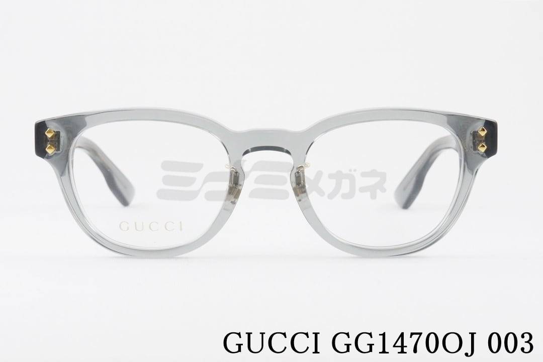 GUCCI クリア メガネ GG1470OJ 003 ウエリントン グッチ テキストロゴ
