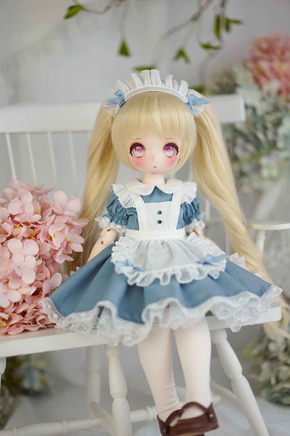 BJDドール用衣装セット MDD/kumakoサイズ メイド服 全2色 球体関節人形