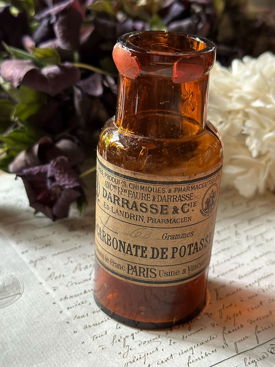 薬品ボトル 薬の瓶 ガラス瓶 DARRASSE&CIE | Brocante de La Cocotte