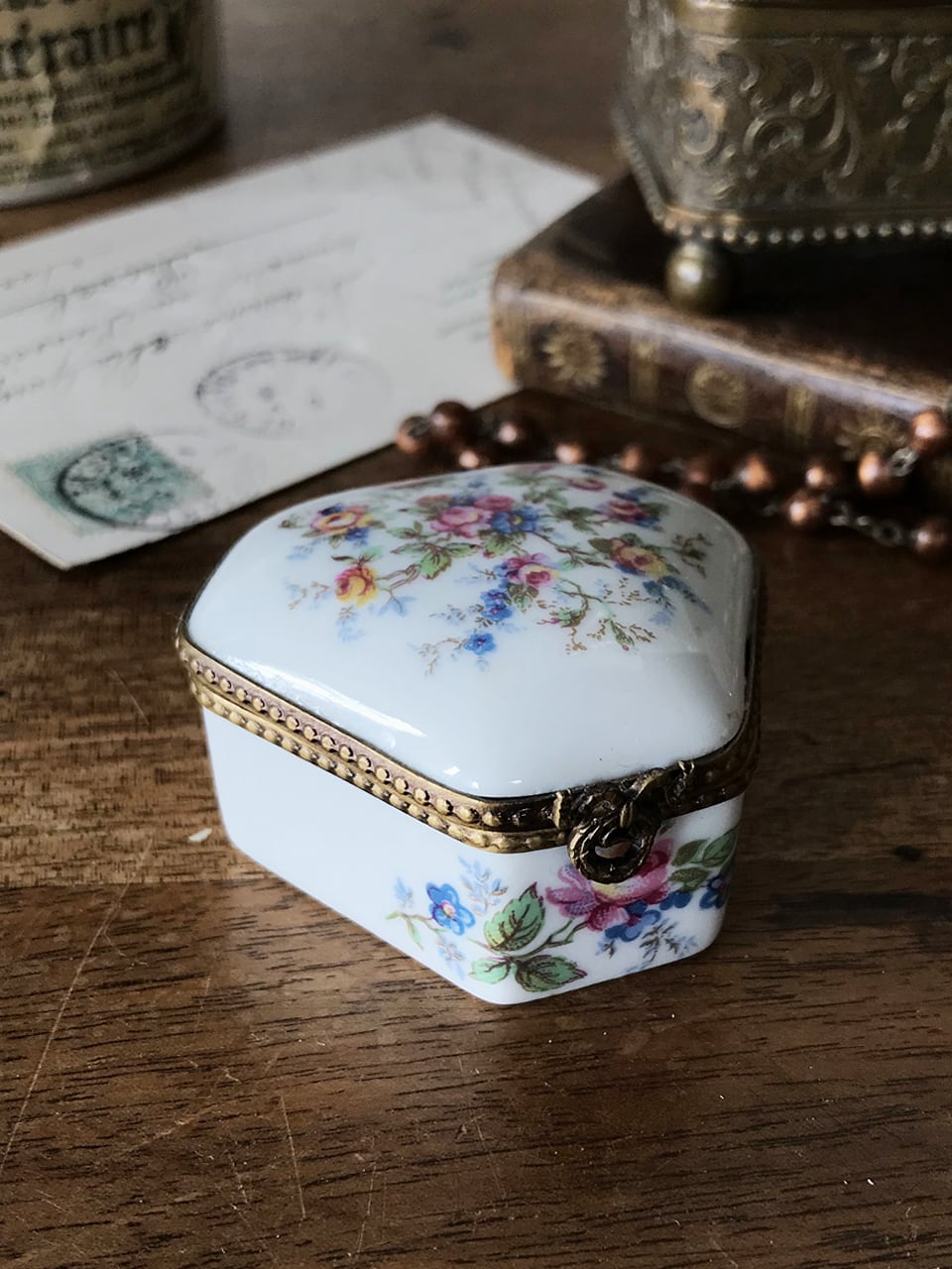 トリンケットボックス リモージュ磁器 小箱 | Brocante de La Cocotte