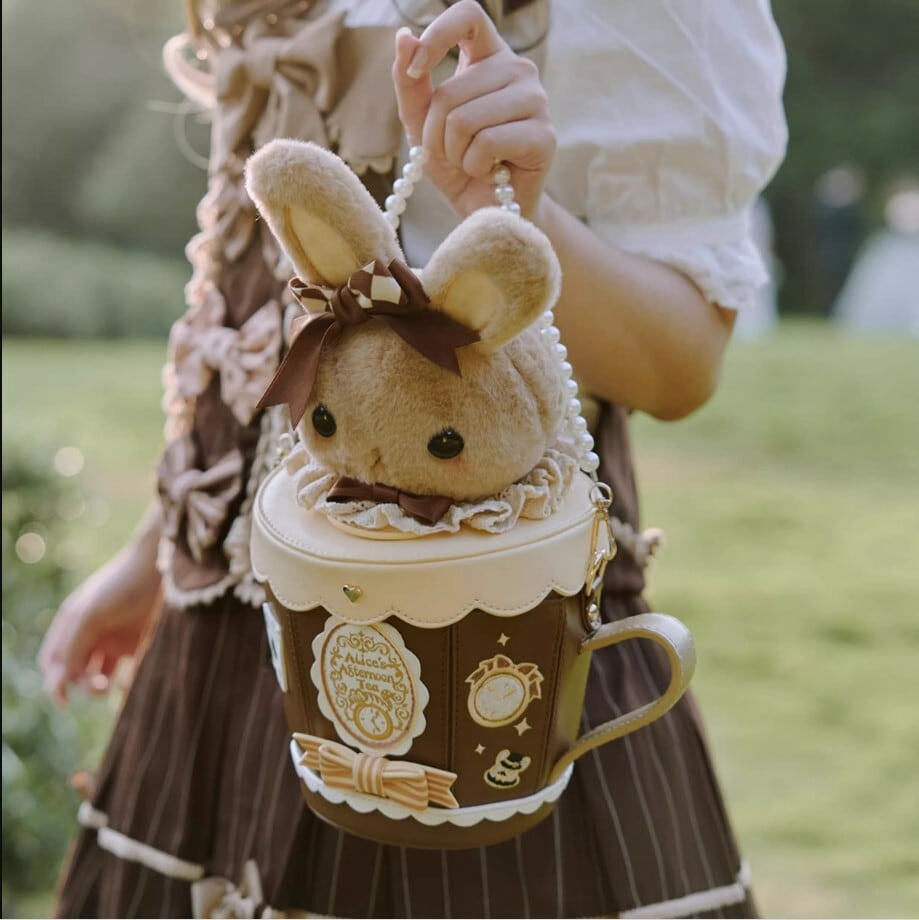 ブラウン]ティーカップウサギ オリジナル ロリータ かわいいウサギ