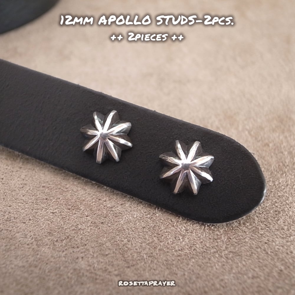 12mm APOLLO STUDS SILVER925- 2pcs.set / 12mm アポロコンチョ