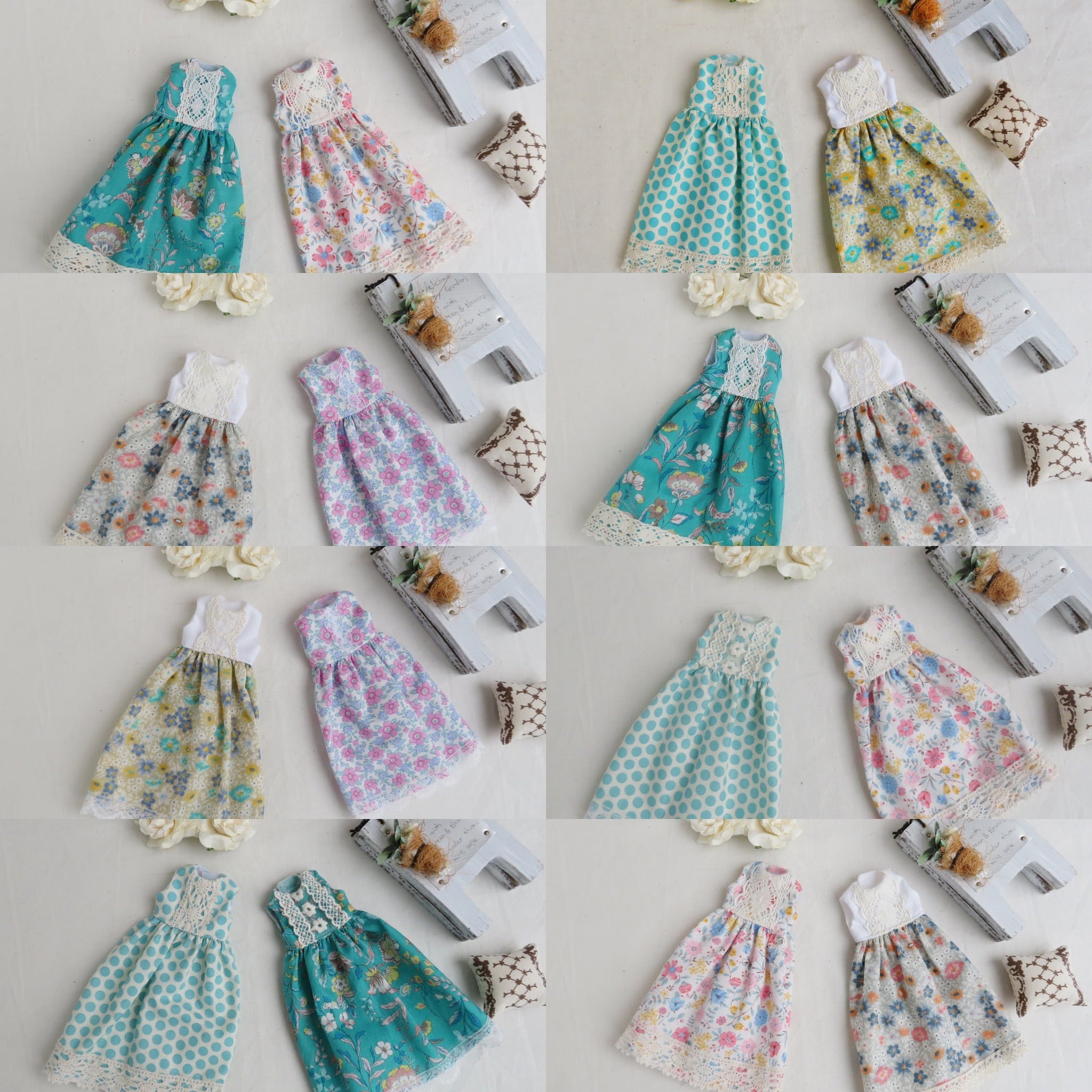 お洋服を増やしたい！リカちゃんワンピース2枚セット①~⑤ | dollkamiyu
