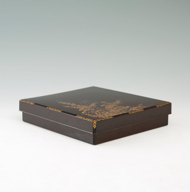 秋草蒔絵文 硯箱 揃 料紙箱 文箱 手文庫 手箱 セット 漆器 漆芸 漆工芸