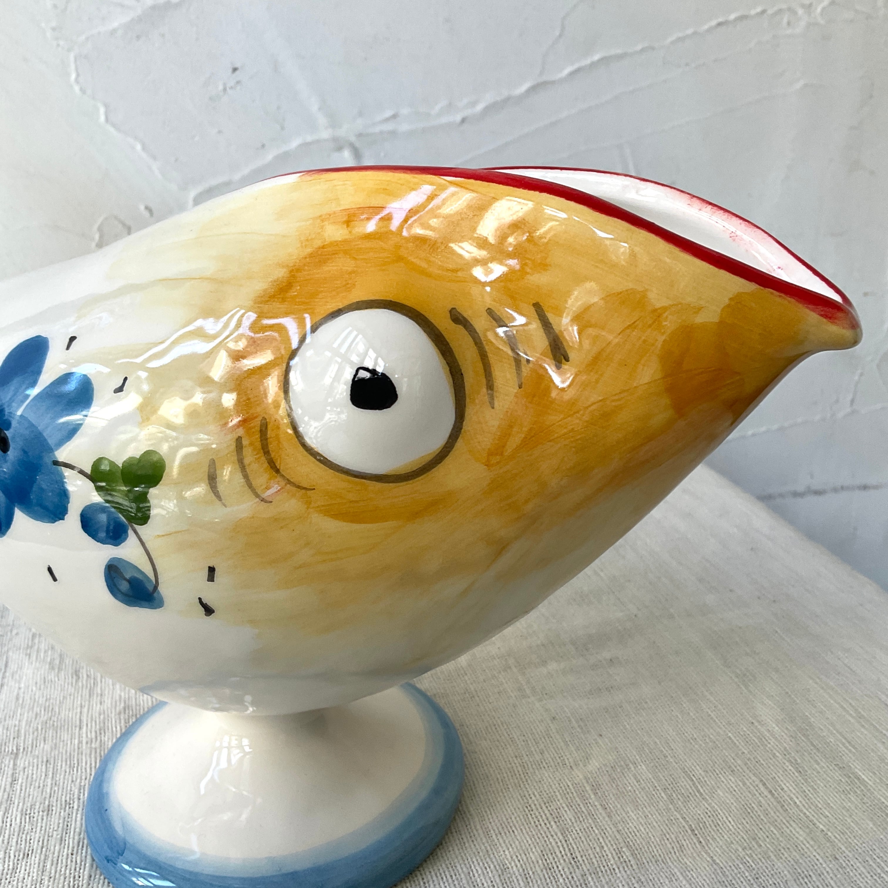 イタリア陶器】口あけ魚花瓶 | 照明＆エシカルライフスタイル Lampada