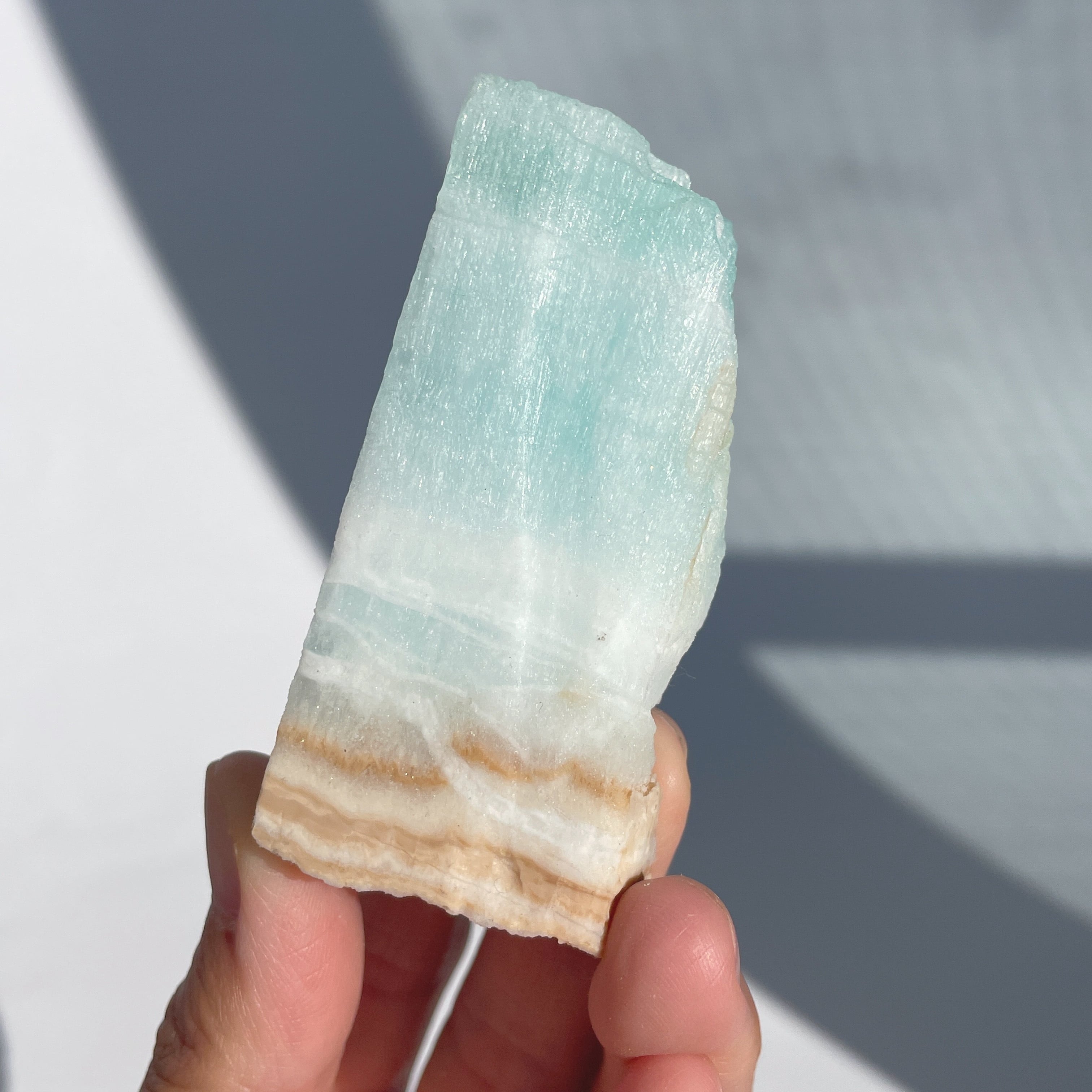 カリビアンブルーカルサイト 原石01◇ Caribbian Blue Calcite