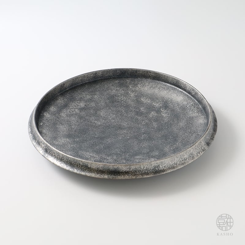 銀錆銀河-プラチナ-｜反渕皿（大）｜φ約22.5cm | 三川内焼｜平戸嘉祥