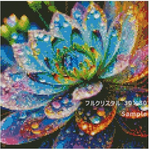 ダイヤモンドアート 30×30 宝石花D (通常/フルAB/フルCR/フルFD