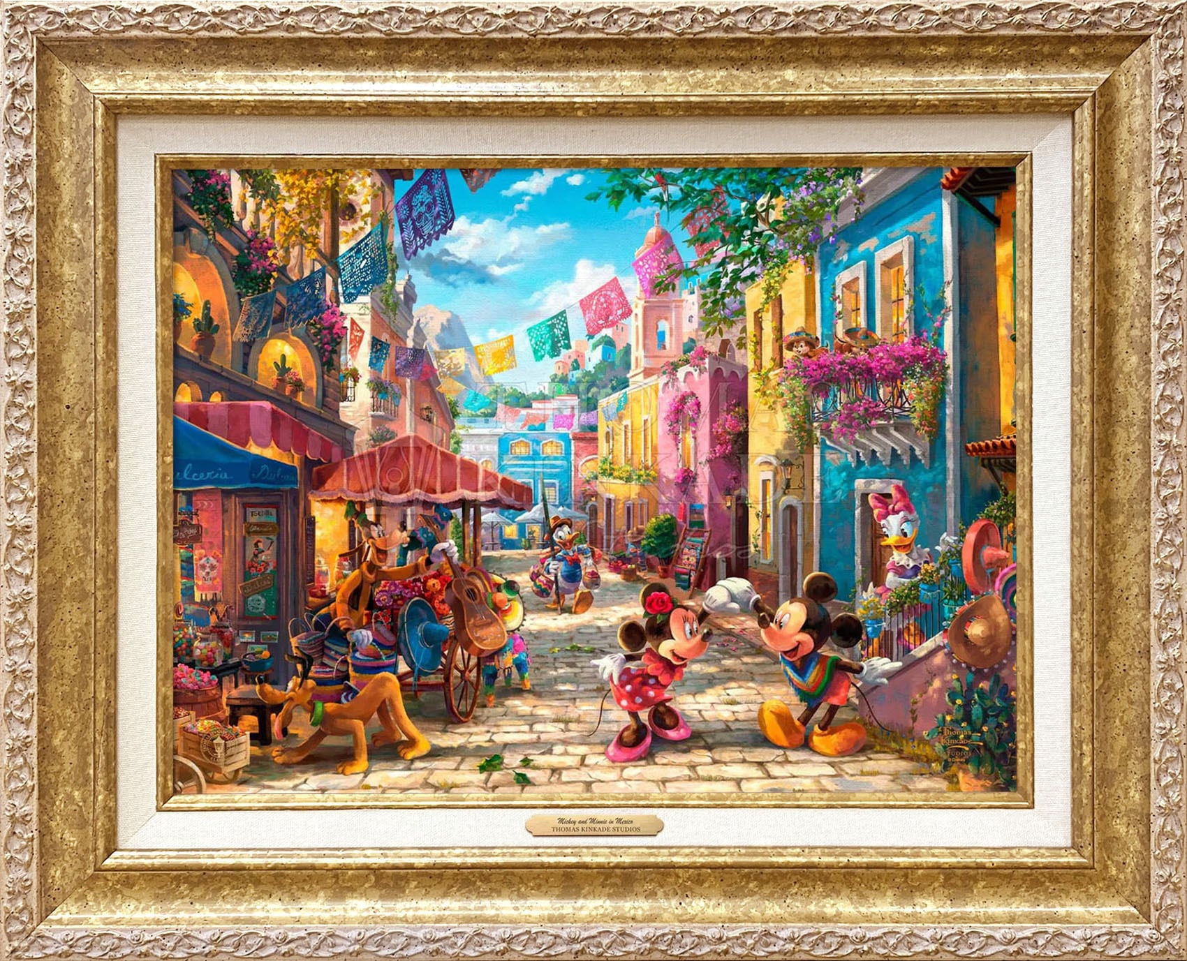 ディズニー絵画「ミッキー＆ミニー/イン メキシコ」作品証明書 展示用