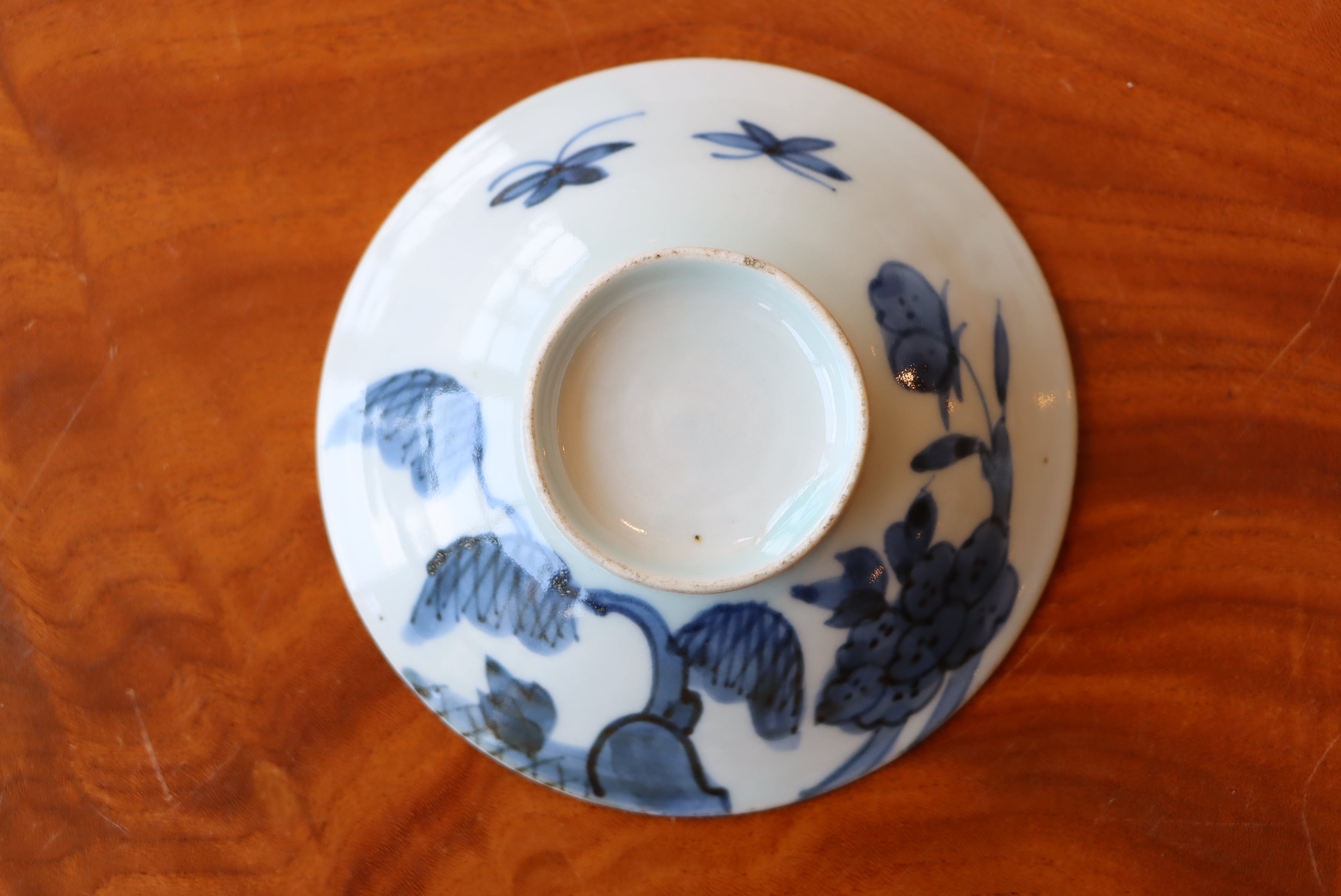 蓋茶碗 三客組 古伊万里 染付 花鳥文 | (有)新原美術