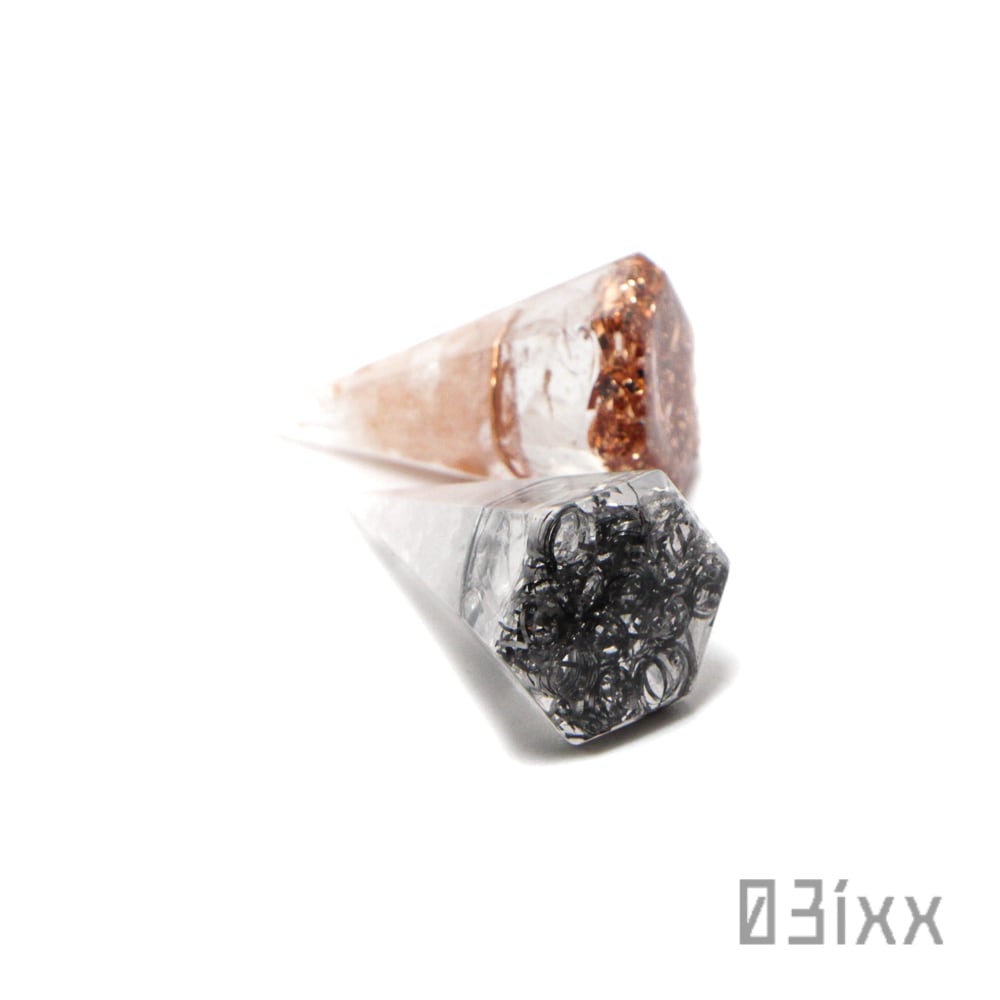 送料無料】盛塩 オルゴナイト 六角錐 ミニ 2点セット 水晶 天然石 完全