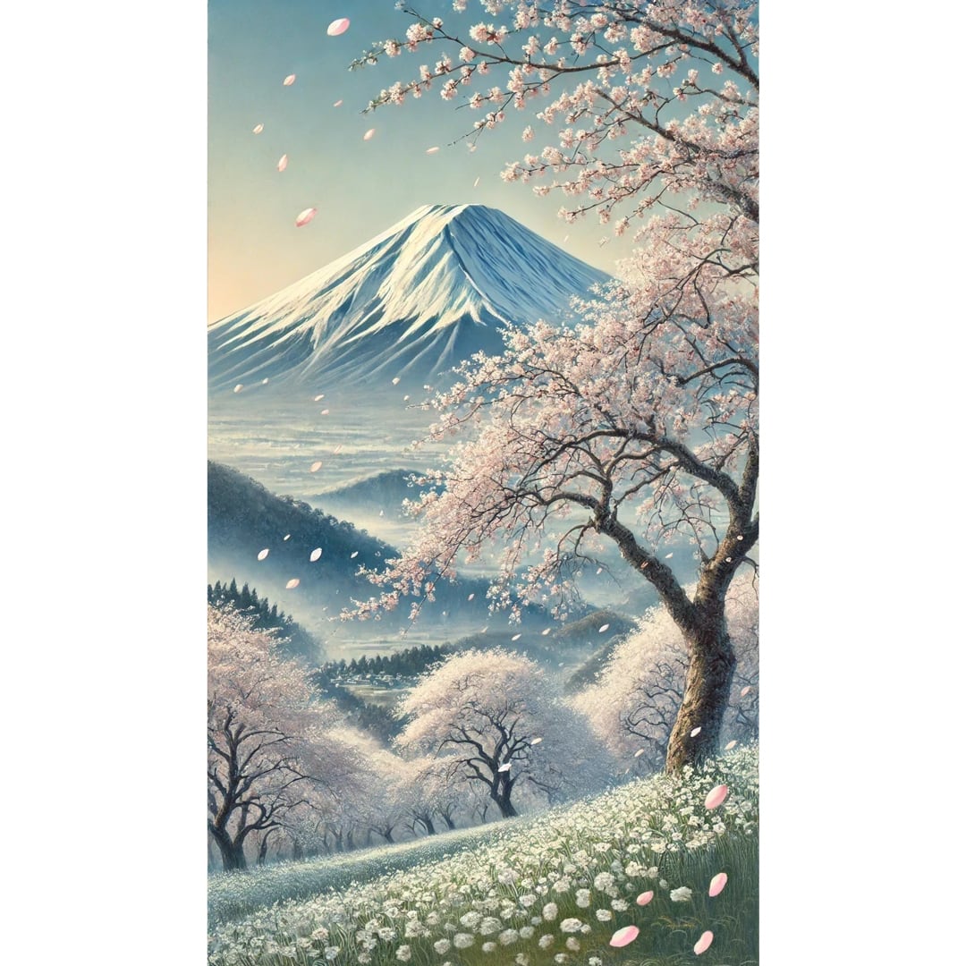 ひさかたの 光のどけき 春の日に しづ心なく 花の散るらむ Sサイズ AI