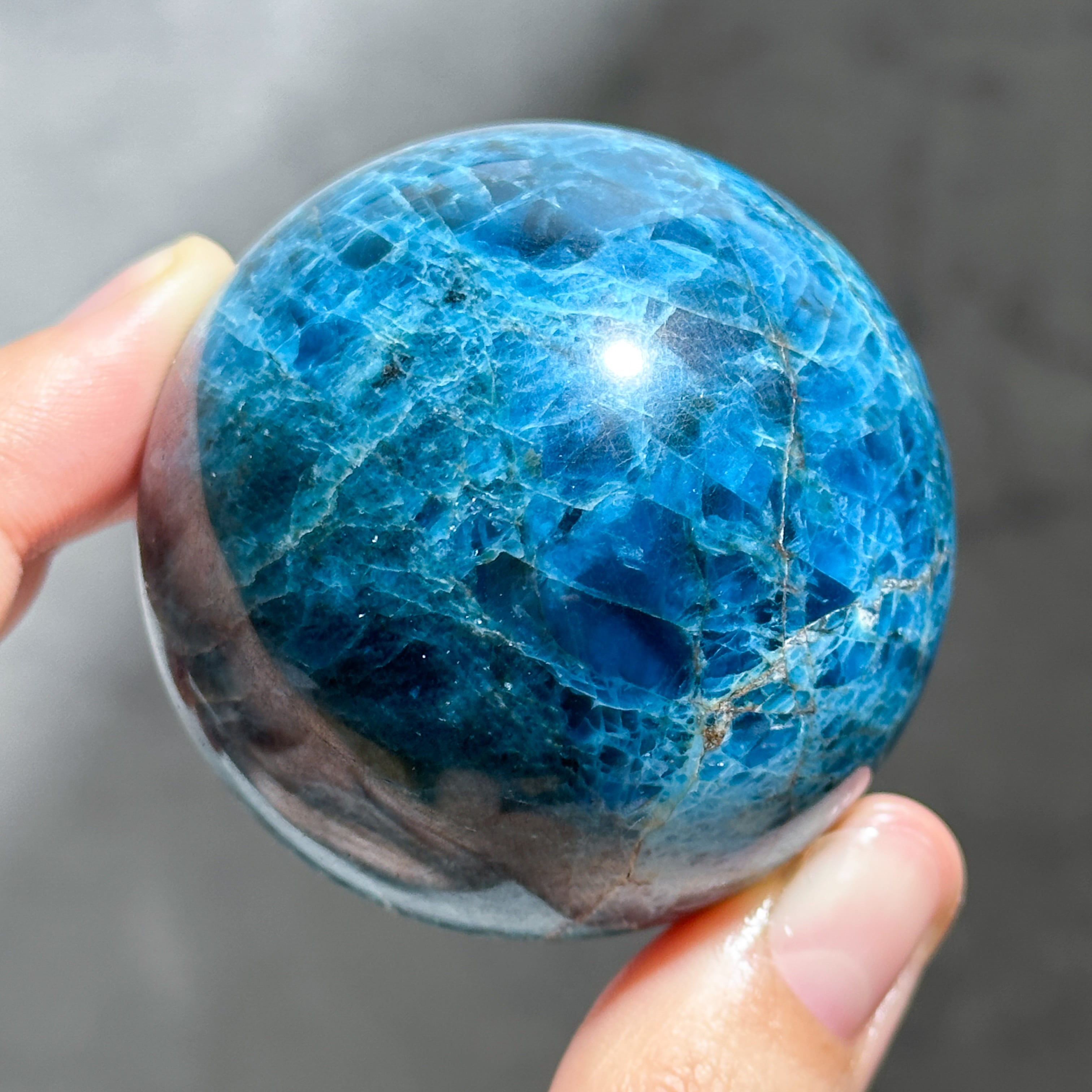 ブルーアパタイト スフィア12◇Blue apatite◇ 天然石・パワーストーン