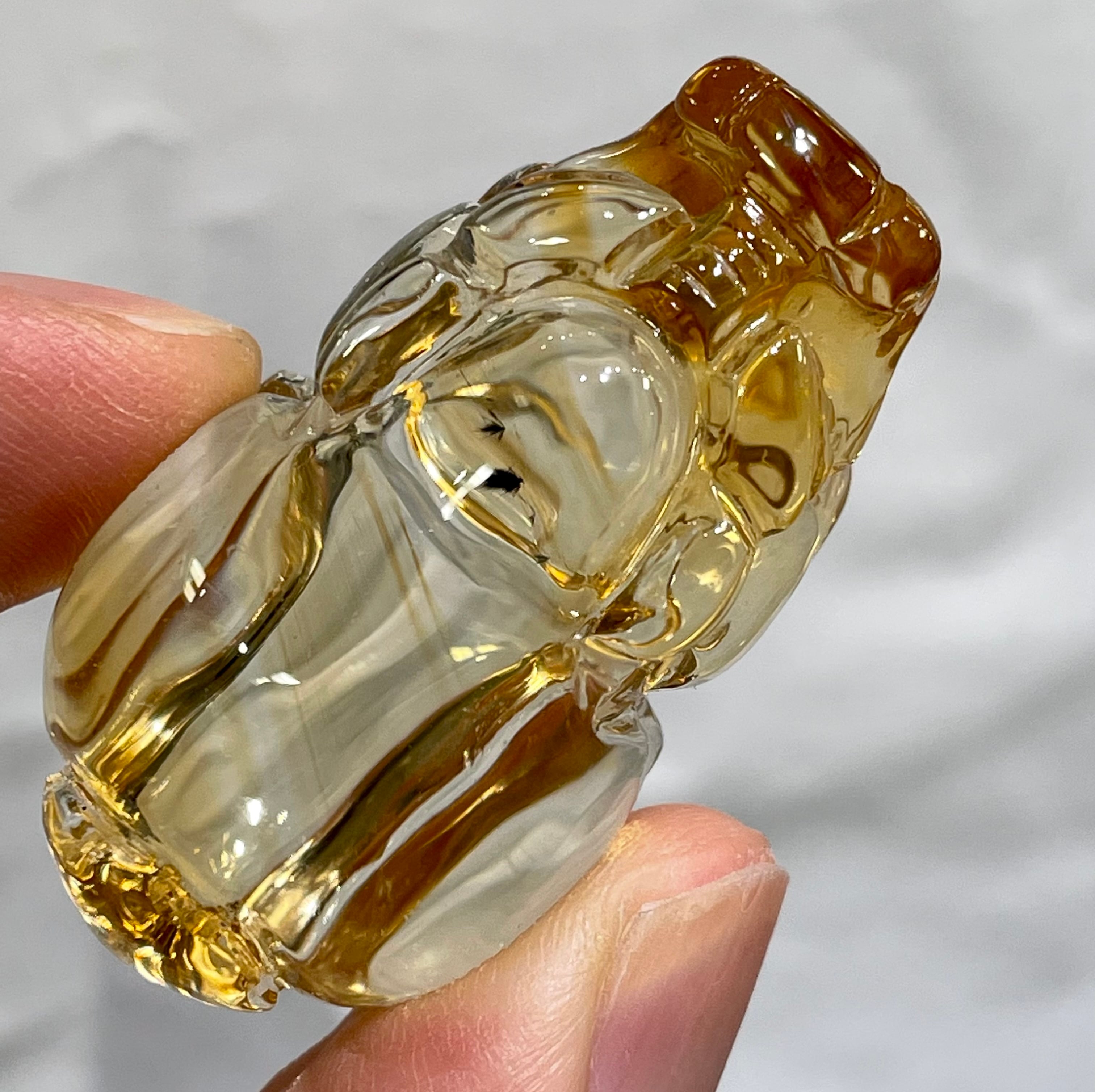 究極の逸品 宝石質ロマネサイトインシトリン貔貅 ヒキュウ ファントム