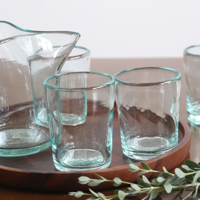 にゃんこ】Mellow glass セット ガラスのおうち 水色 にゃんこ】Mellow
