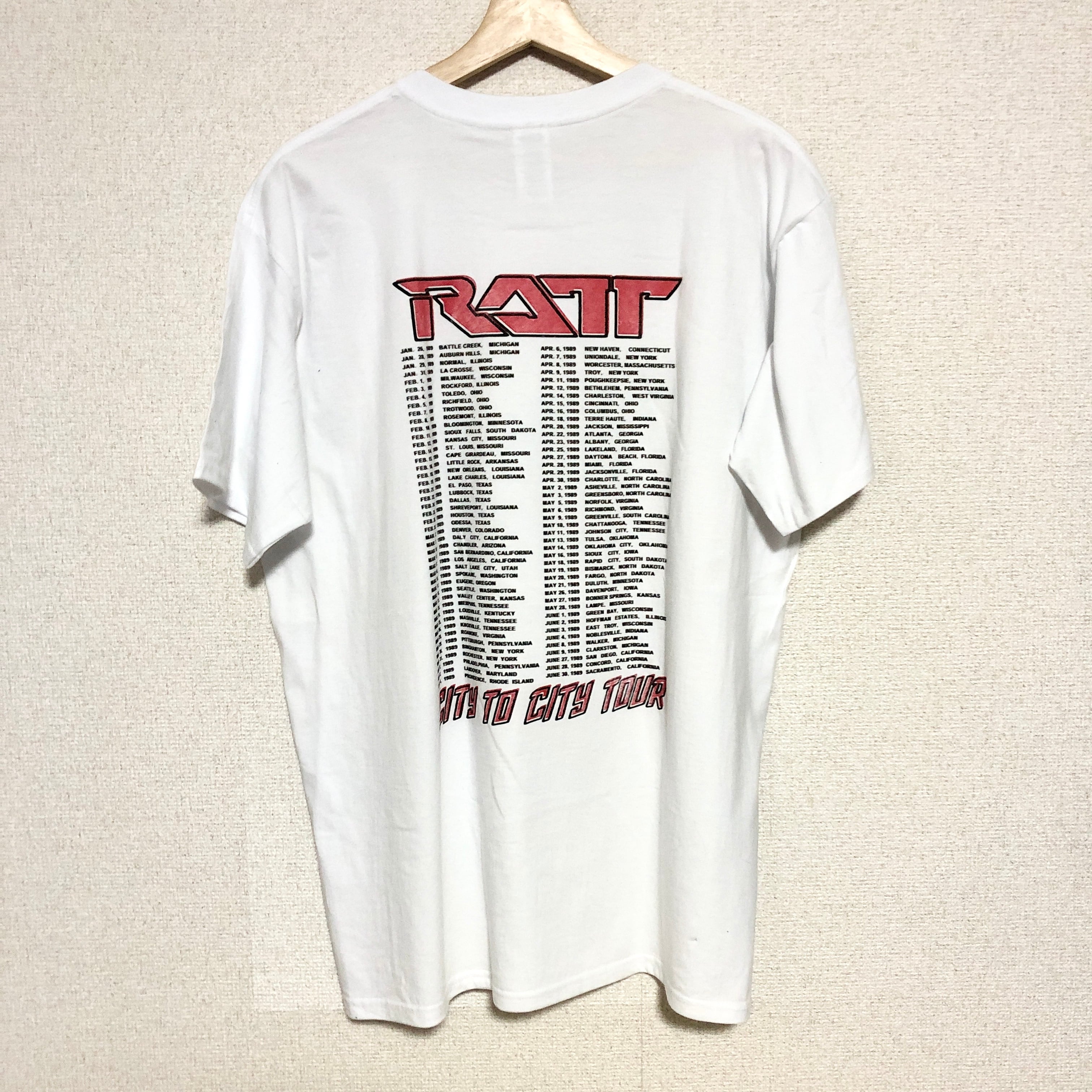 RATT Tシャツ バンドTシャツ ラット 半袖Tシャツ Tee ツアーTシャツ