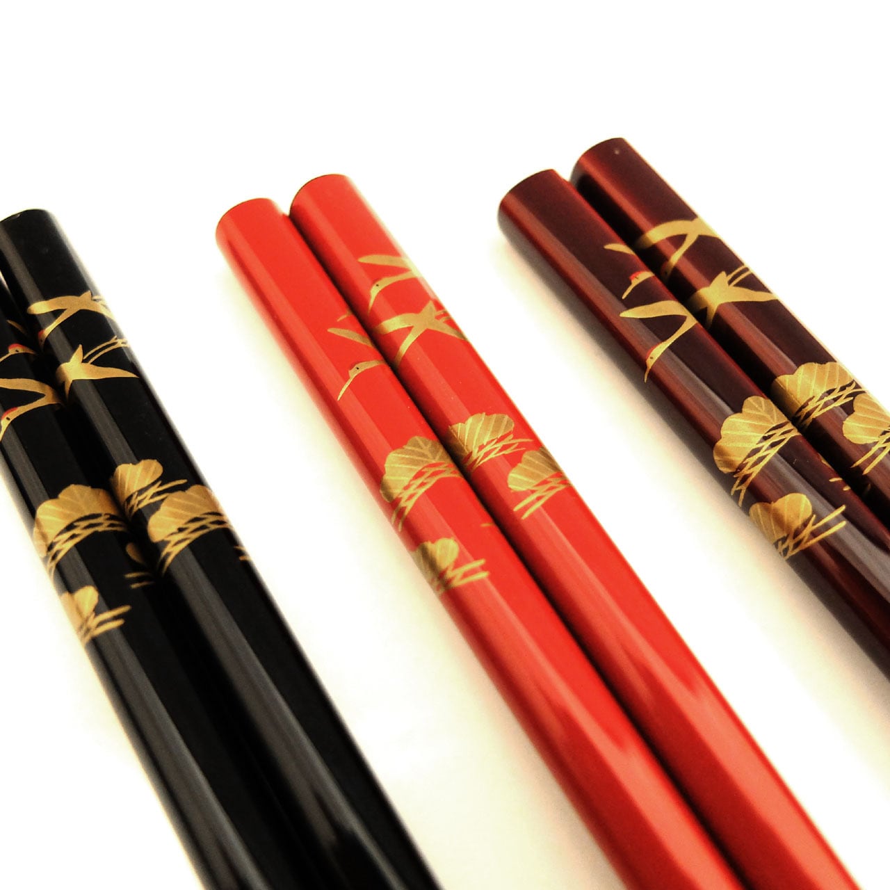 H18-蒔絵箸 松に鶴 | 輪島塗の老舗 輪島屋善仁 Online shop / WAJIMAYA