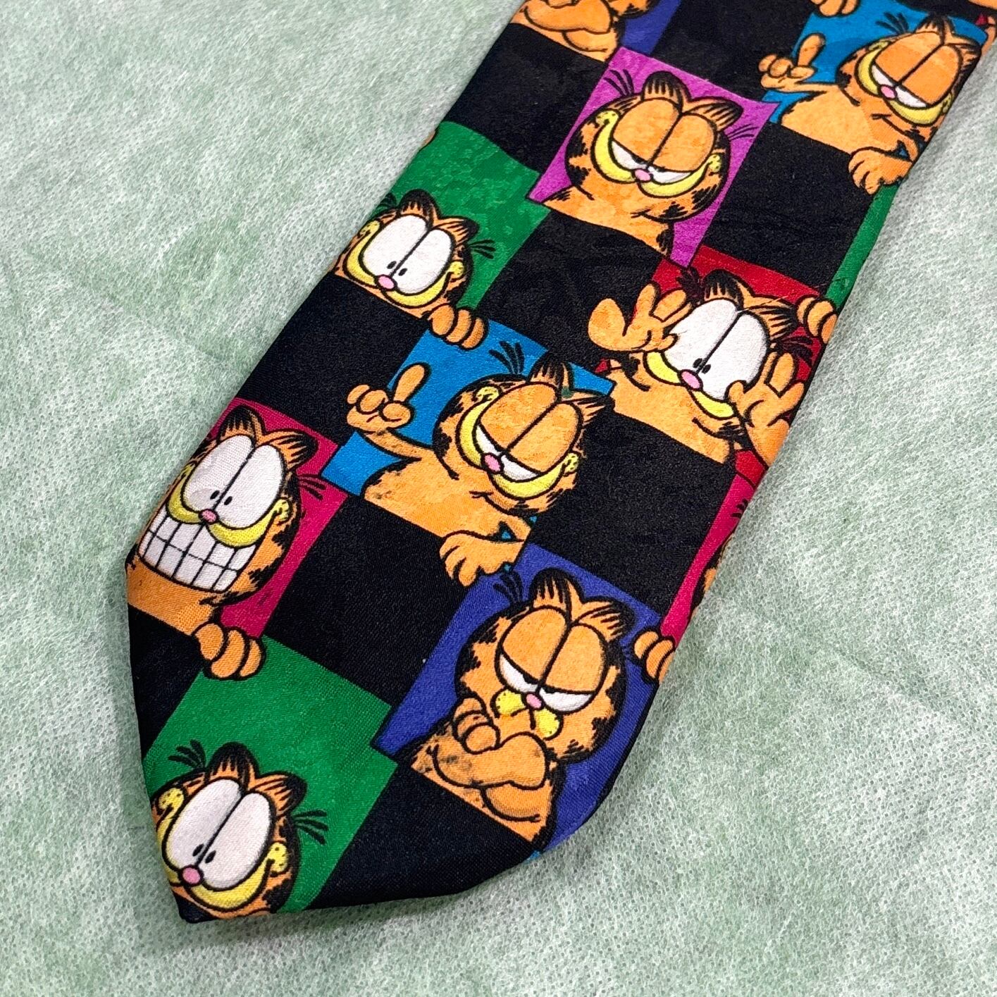 Unisex】 90s ガーフィールド 総柄 ネクタイ / 90年代 古着 Garfield