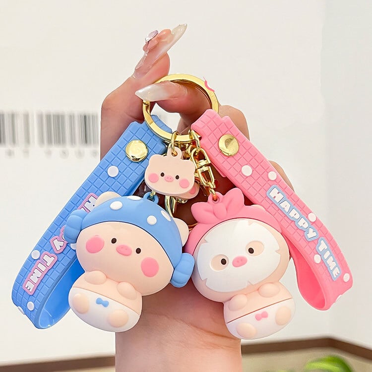キーホルダー パック ぶた 韓国雑貨 かわいい アニマル キーチェーン