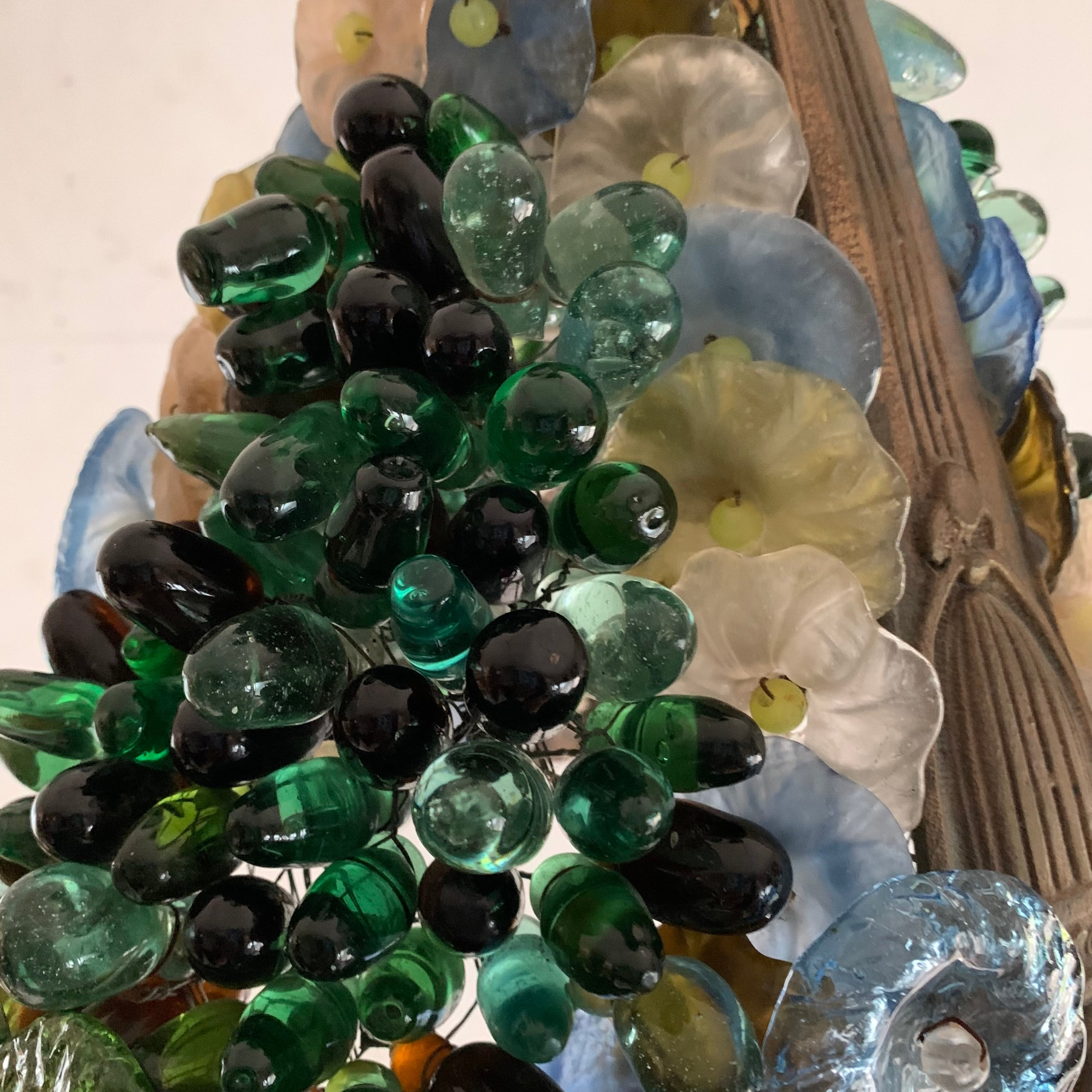 アンティーク ムラーノガラスビーズのランプ/Murano Glass/葡萄