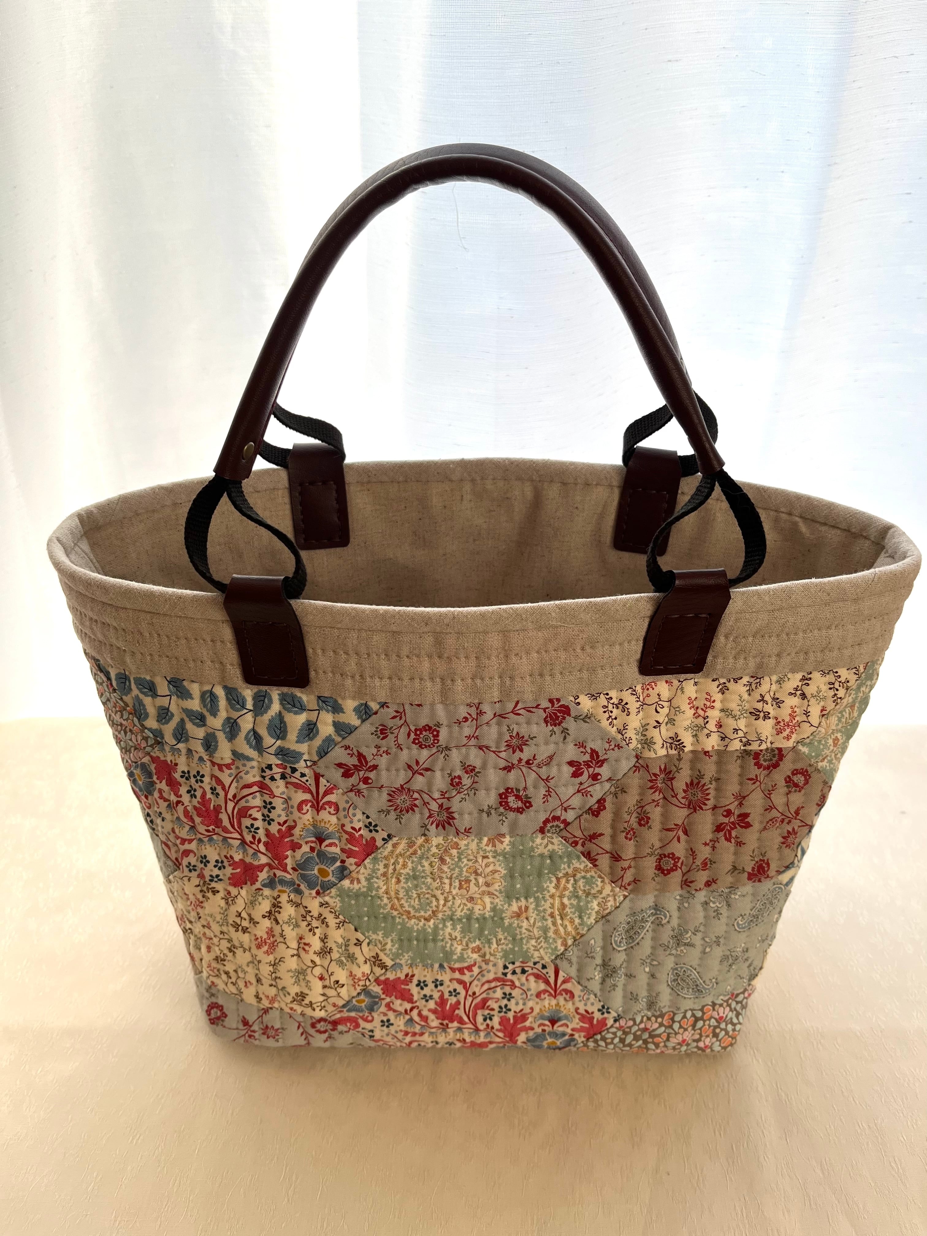 パッチワークキット》ロングヘキサゴンのお出かけトートバッグ | Quilt