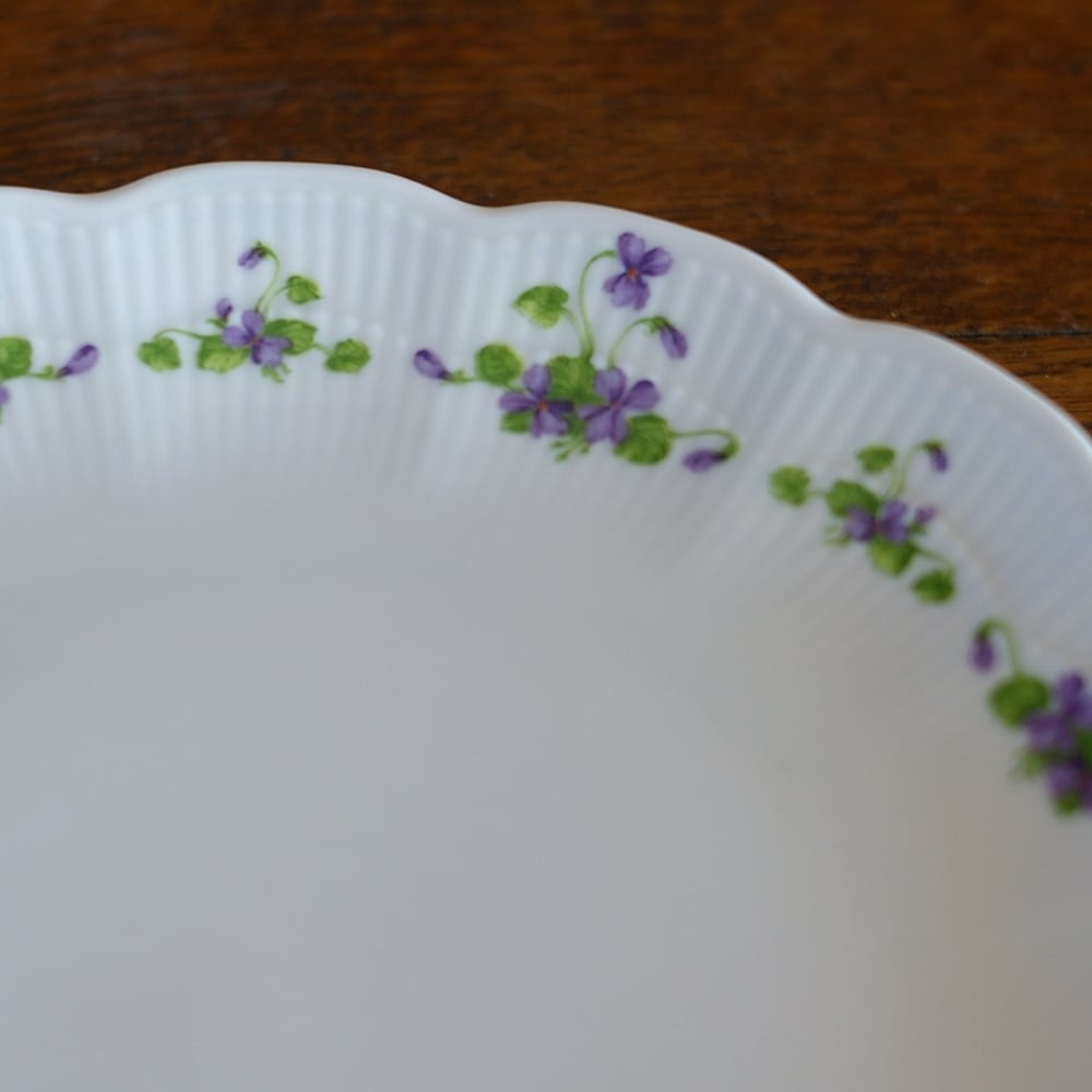 西ドイツ製ヴィンテージ食器 Kaiser カイザー すみれの花柄 デザート