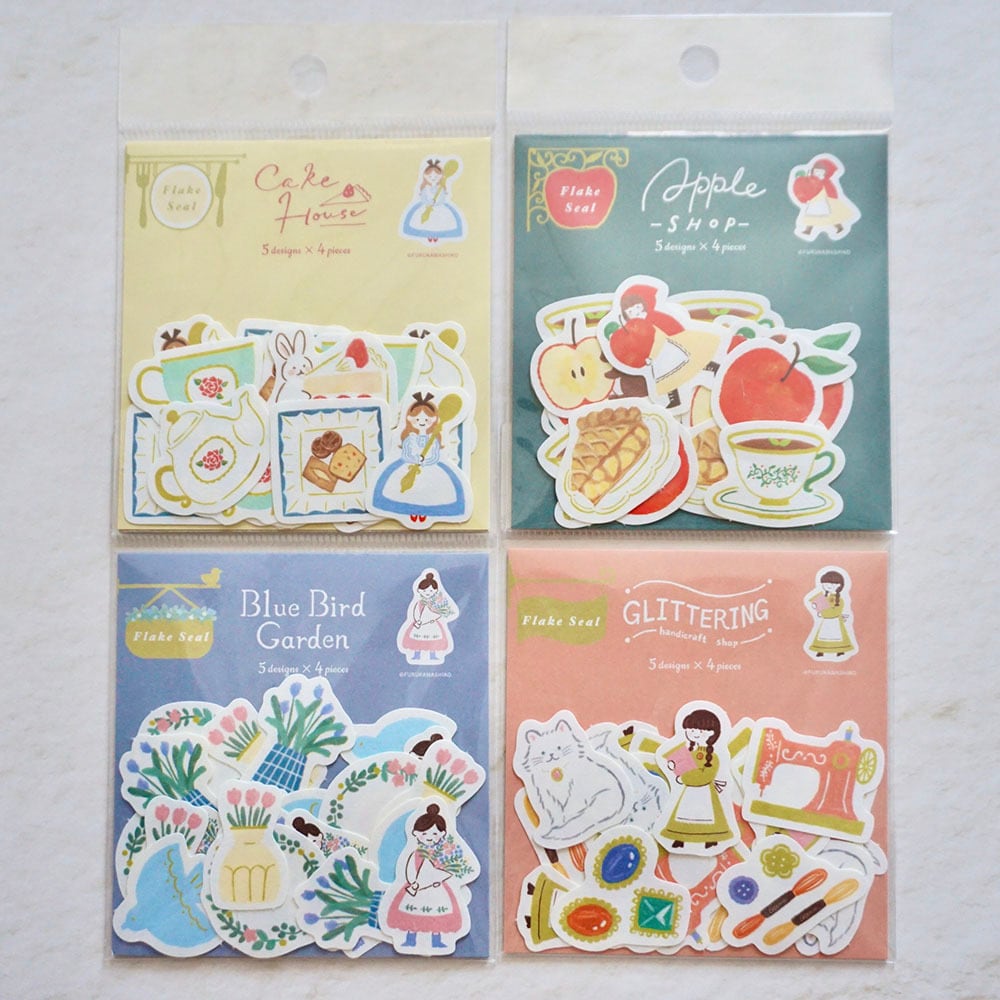 FULLSET 古川紙工 和紙フレークシール〈4種〉｜QSA234-QSA237