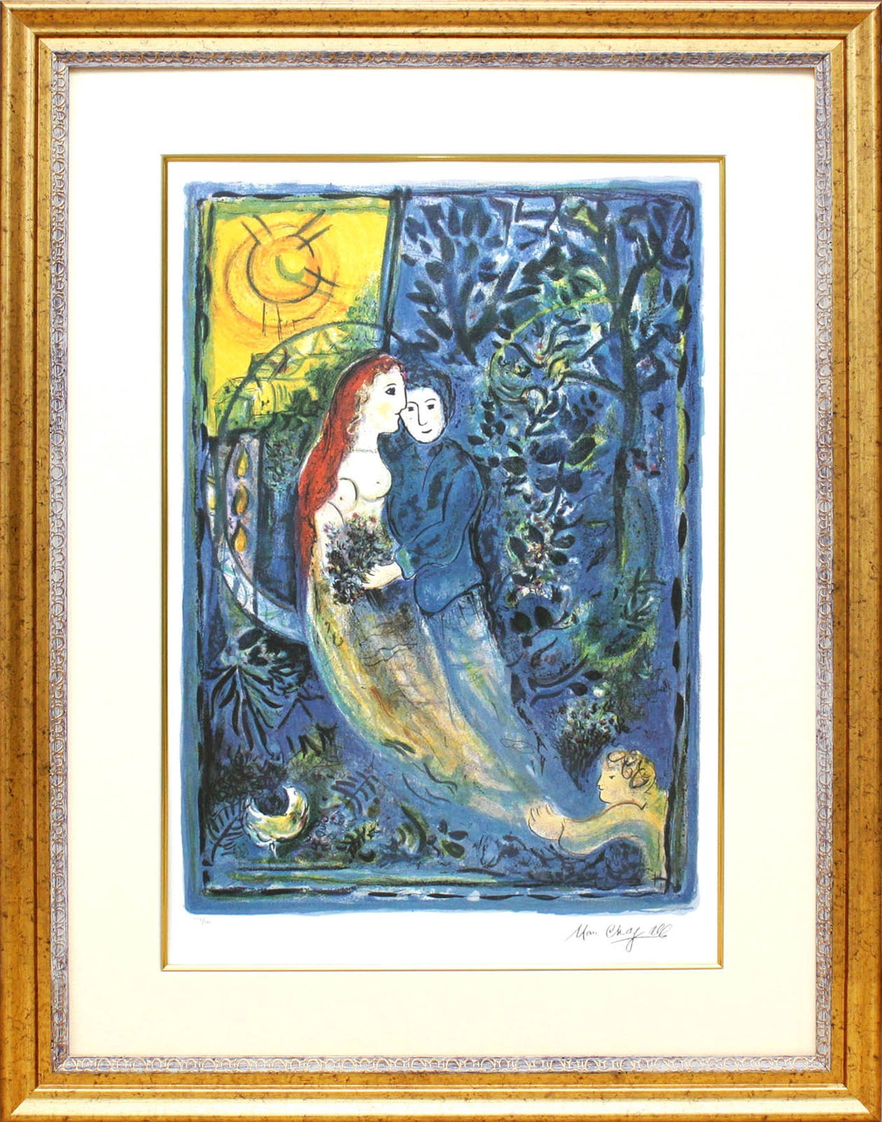 マルク シャガール作品「結婚式」額縁4色選択可能 作品証明書 展示用
