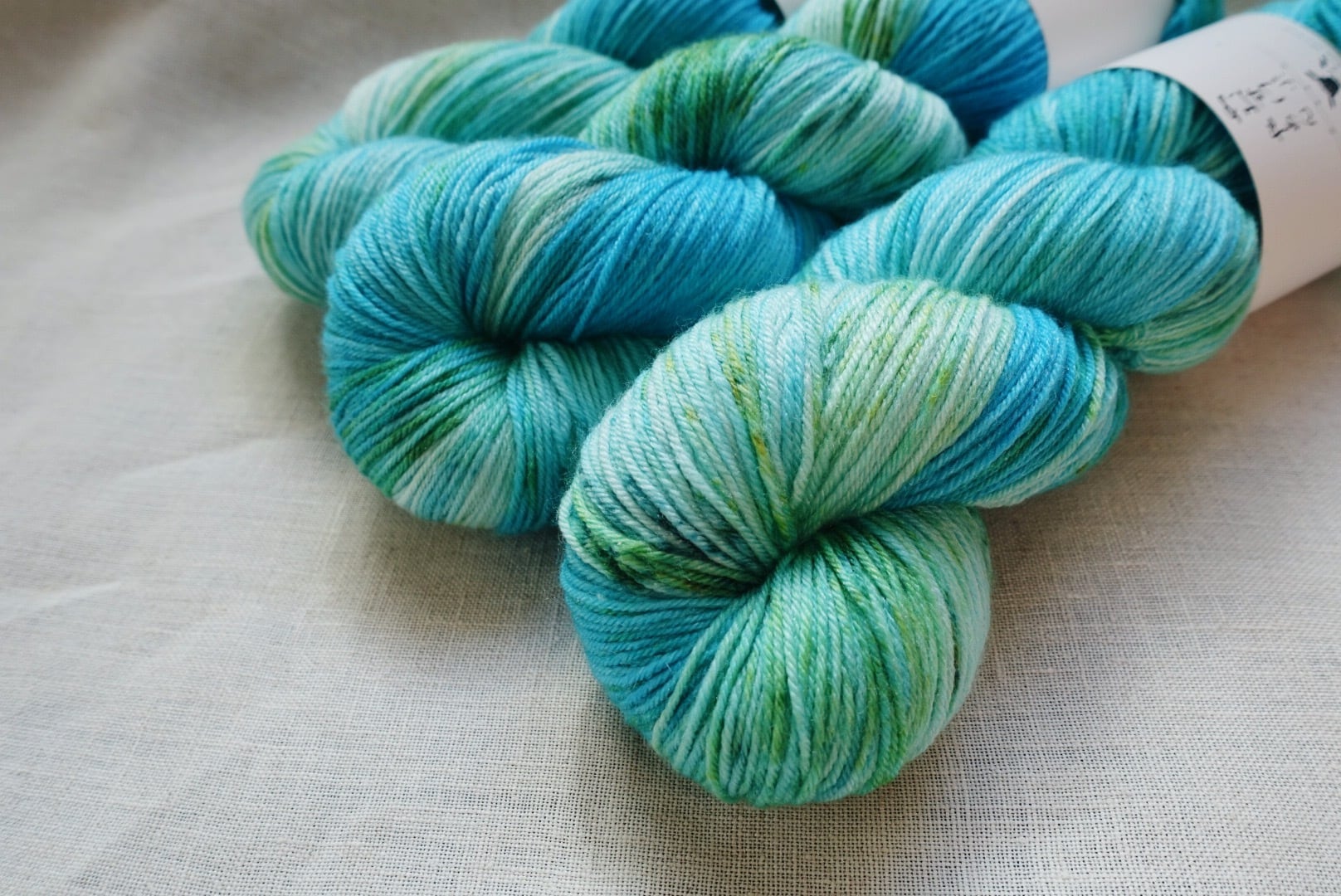手染め糸]Premium Silk+Wool Sock_ice soda | 手染め毛糸のYaoskep Yarn