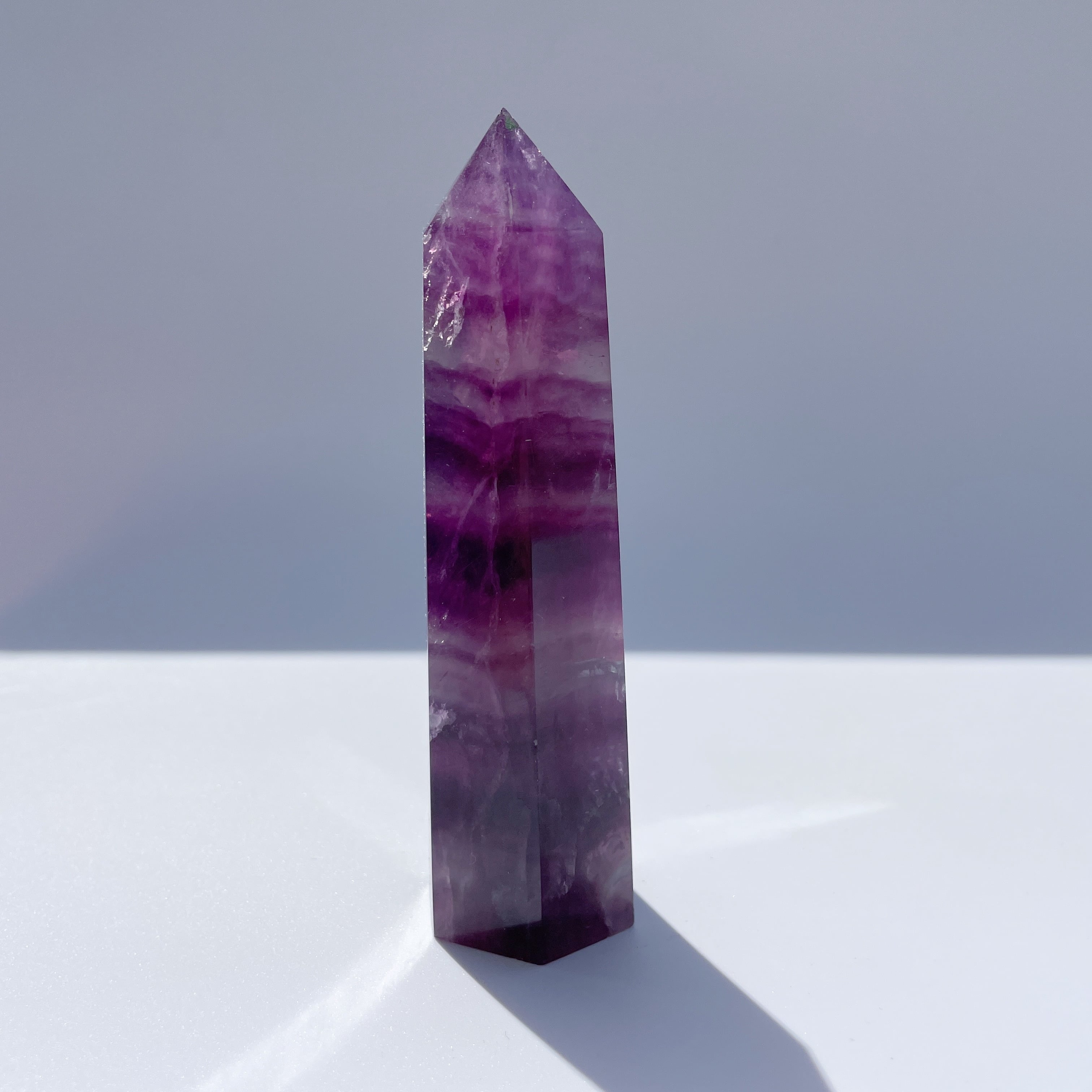 パープルフローライト タワー型89◇Fluorite◇天然石・鉱物