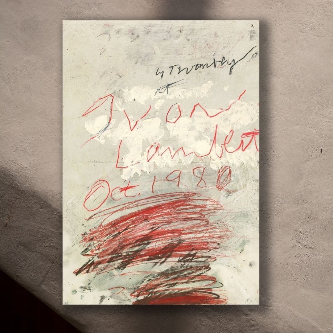 本国パリ完売! Cy Twombly Print (1980)人気ポスター 本国パリ完売! Cy