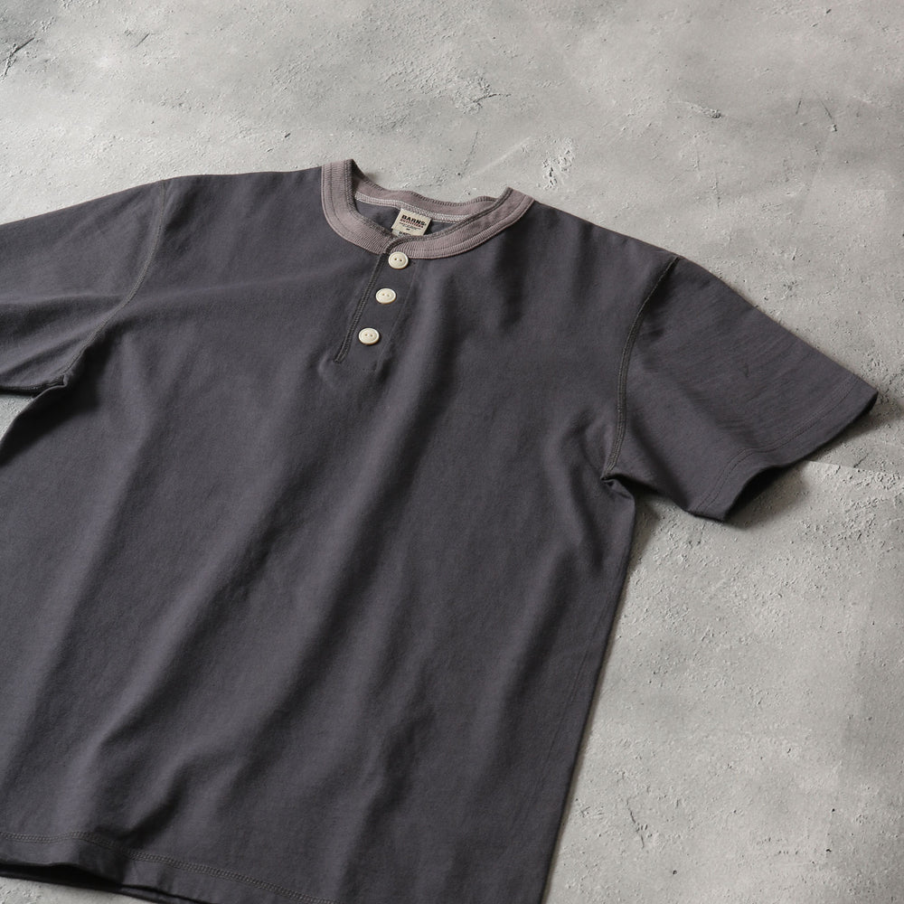 2023 S/S NEW COLOR】“STANDARD” COZUN ヘンリーネック Tシャツ BR