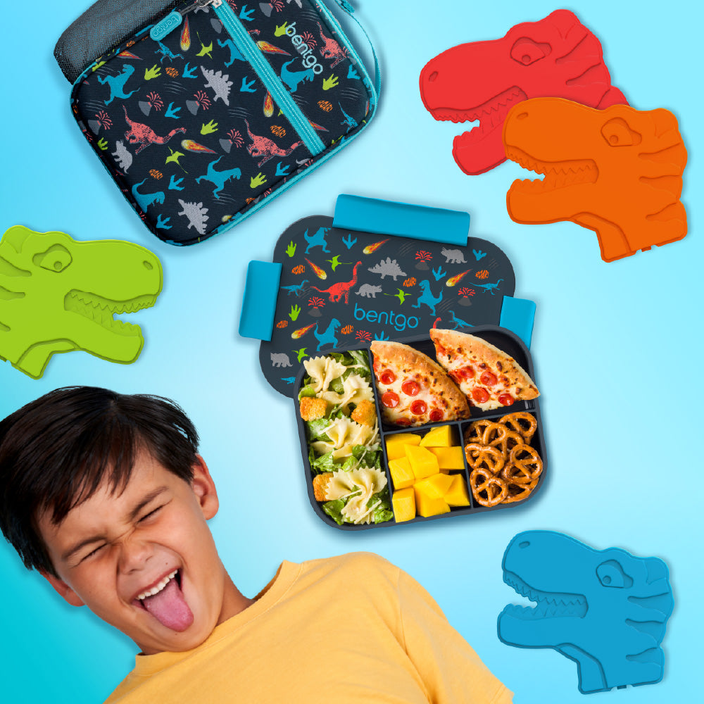 Bentgo® Kids Snap & Go Lunch Box, Insulated Lunch Tote, & Ice Packs