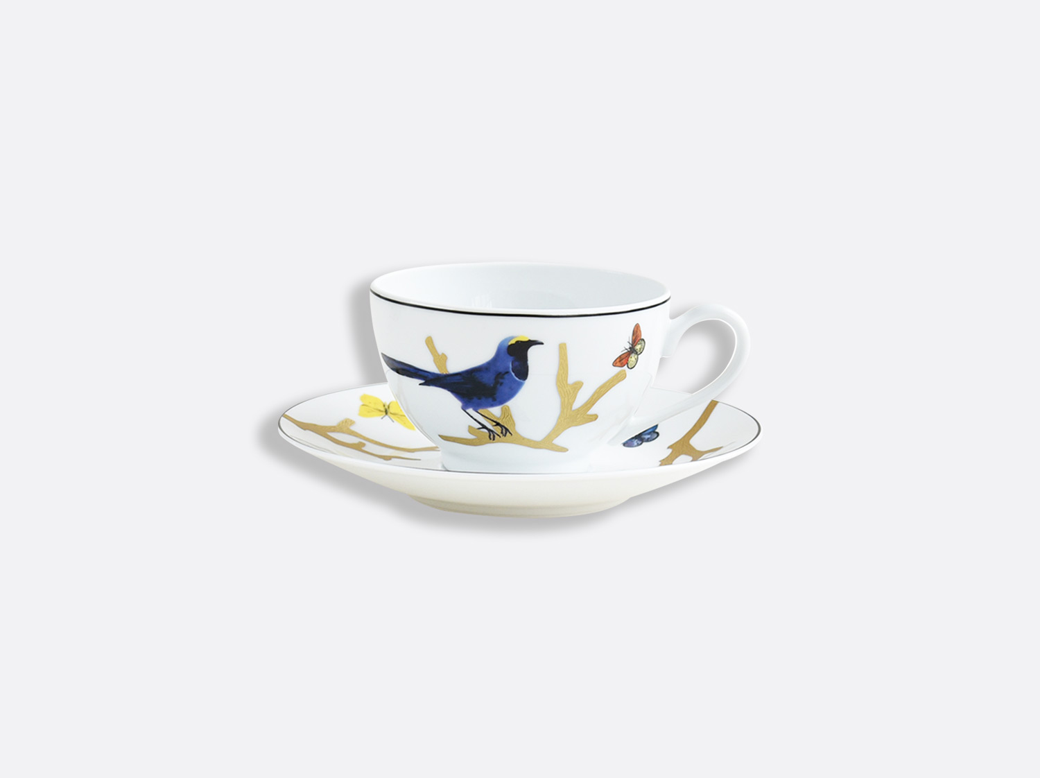 カップ＆ソーサー ブルー 130ml Aux Oiseaux（オーゾワゾー