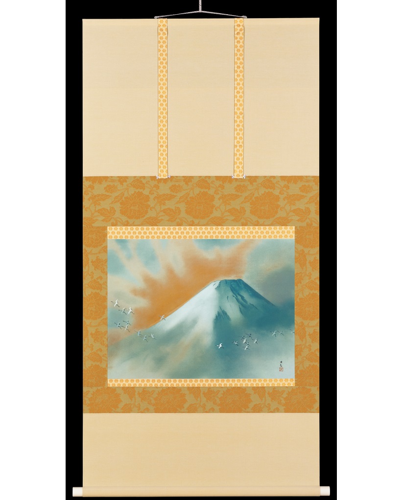 横山大観　作　霊峰飛鶴　リトグラフ　日本画　二重箱　　シール　美品 楽天市場】横山大観 絵画 霊峰飛鶴 送料無料 【複製】【美術印刷