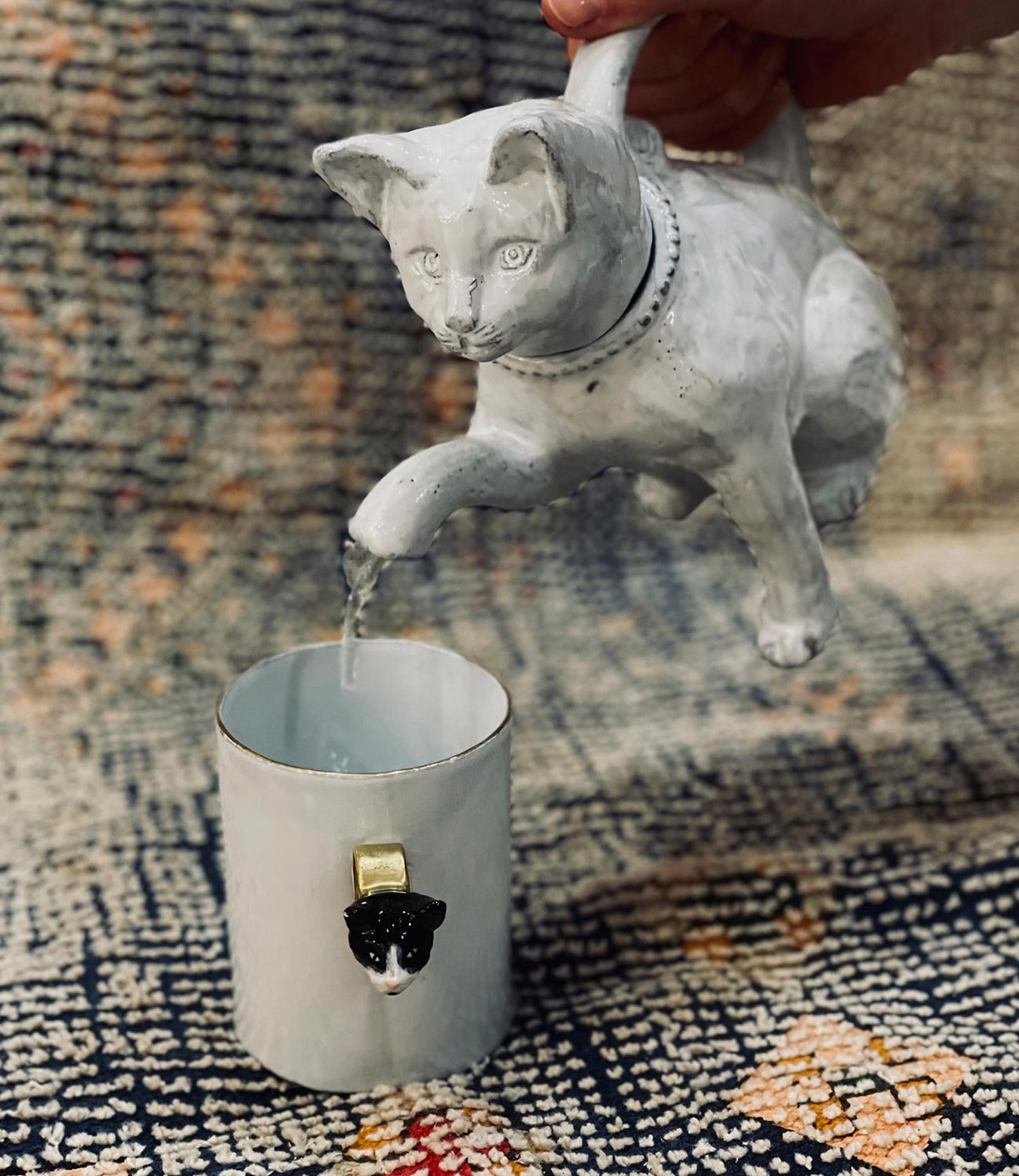 Astier de Villatte Large Cat teapot Setsuko - Astier de Villatte shop