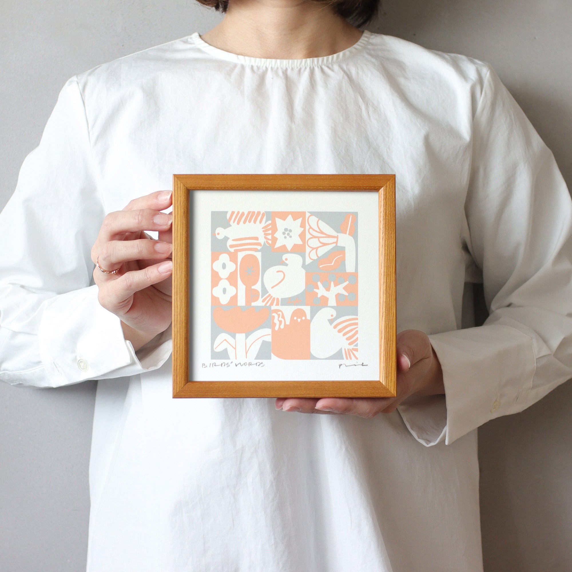 シルクスクリーン 15cm / BIRDS & FLOWERS – BIRDS' WORDS