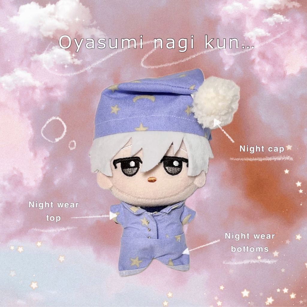 🌙 ナイトウェア3点セット🐏 ‎𓊆 oyasumi nagi kun 𓊇 💤 ／ 10cm