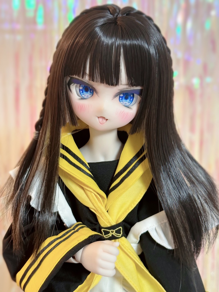 8～9インチ即納ウィッグ【おちゃいな姫カット】MDD.DD.SDサイズ ドール